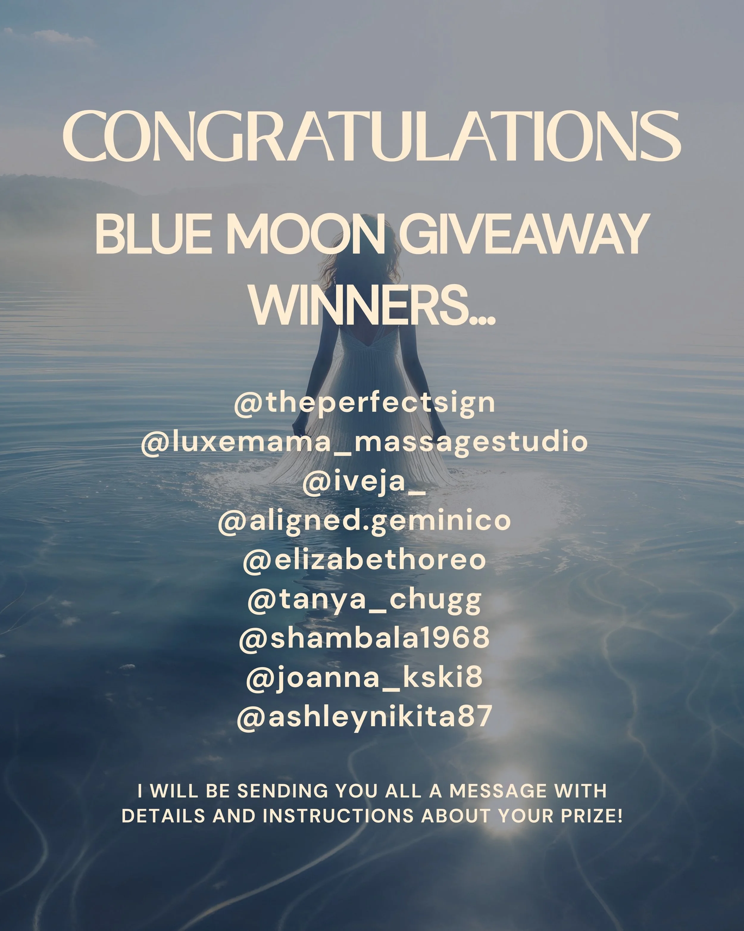 BLUE MOON GIVEAWAY WINNERS 🌙✨

I was only going to gift three prizes for this Blue Moon Giveaway&hellip;
But as I sat with the entries, the energy, the names, and the beautiful women who felt called to enter, I couldn&rsquo;t choose just three.

So 