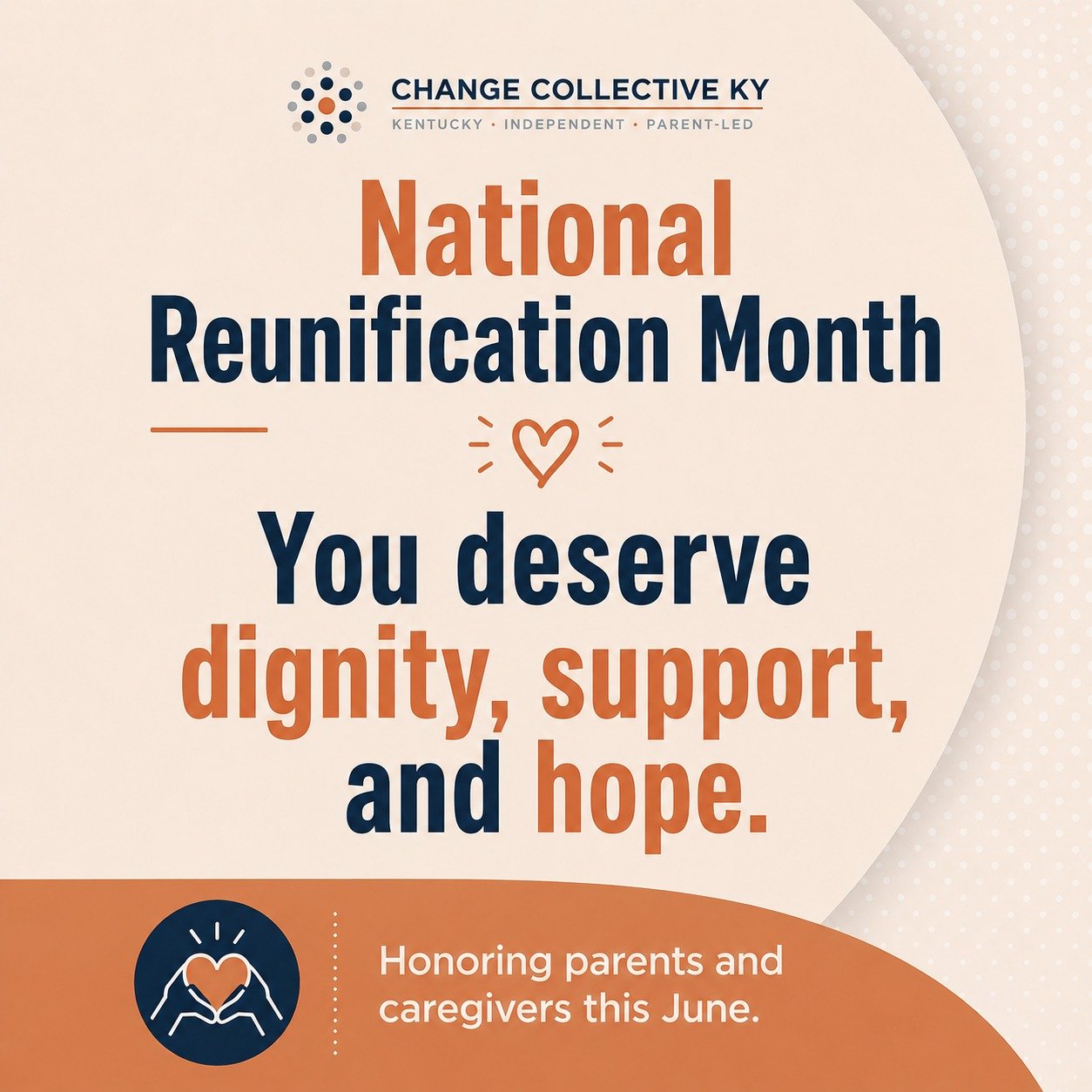 You deserve dignity, support, and hope. 🧡

👉 Follow @ChangeCollectiveKY for parent-led advocacy and support for Kentucky families.
♻️ Repost if you believe parents deserve dignity before, during, and after CPS involvement.
&mdash;&mdash;&mdash;
Jun