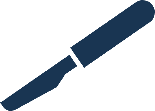 A dark blue mechanical pencil with a sharpened tip.