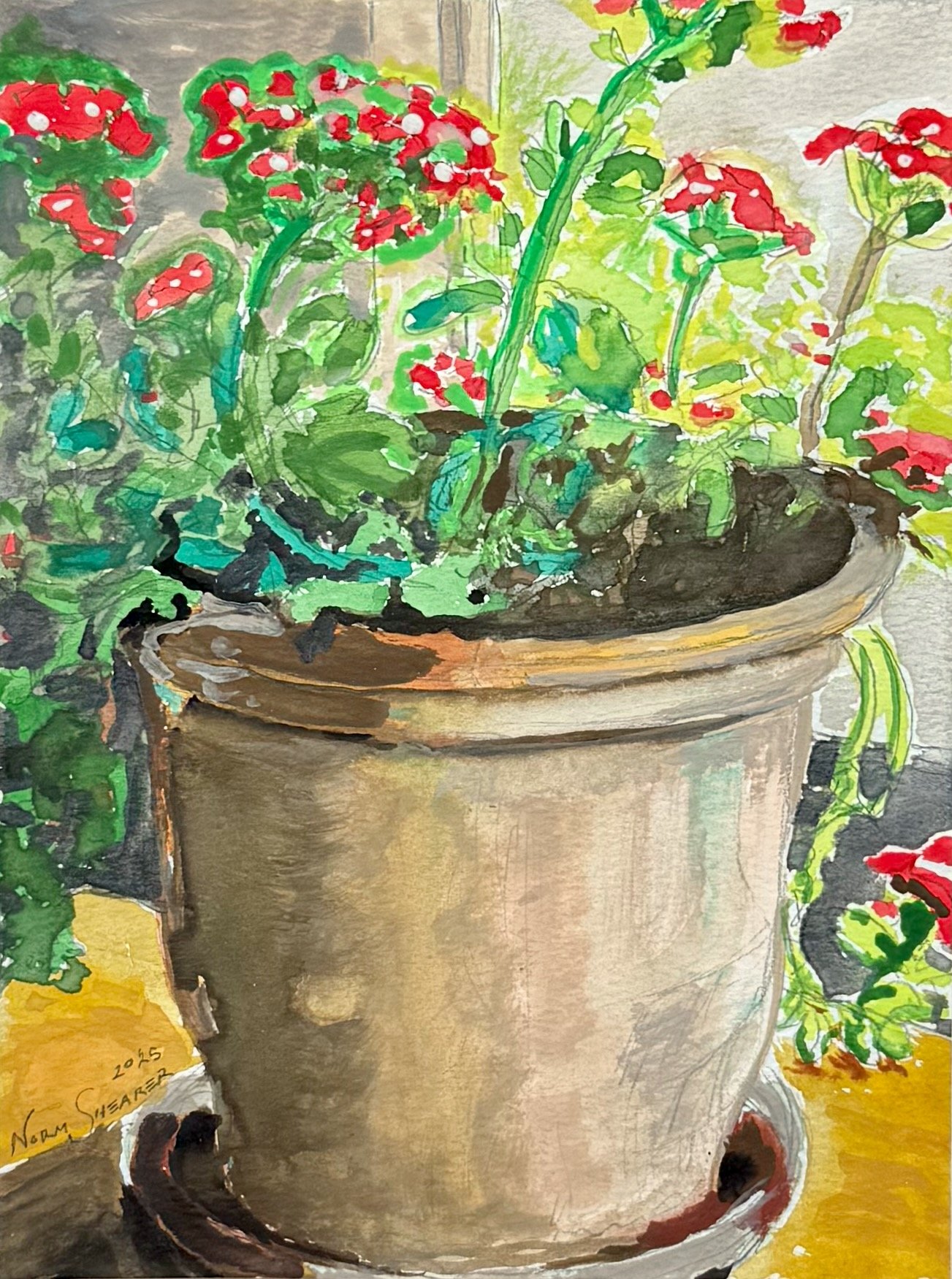 "Scarlet" 6 x 8, Watercolor on 140 lb. Arches, Private Collection