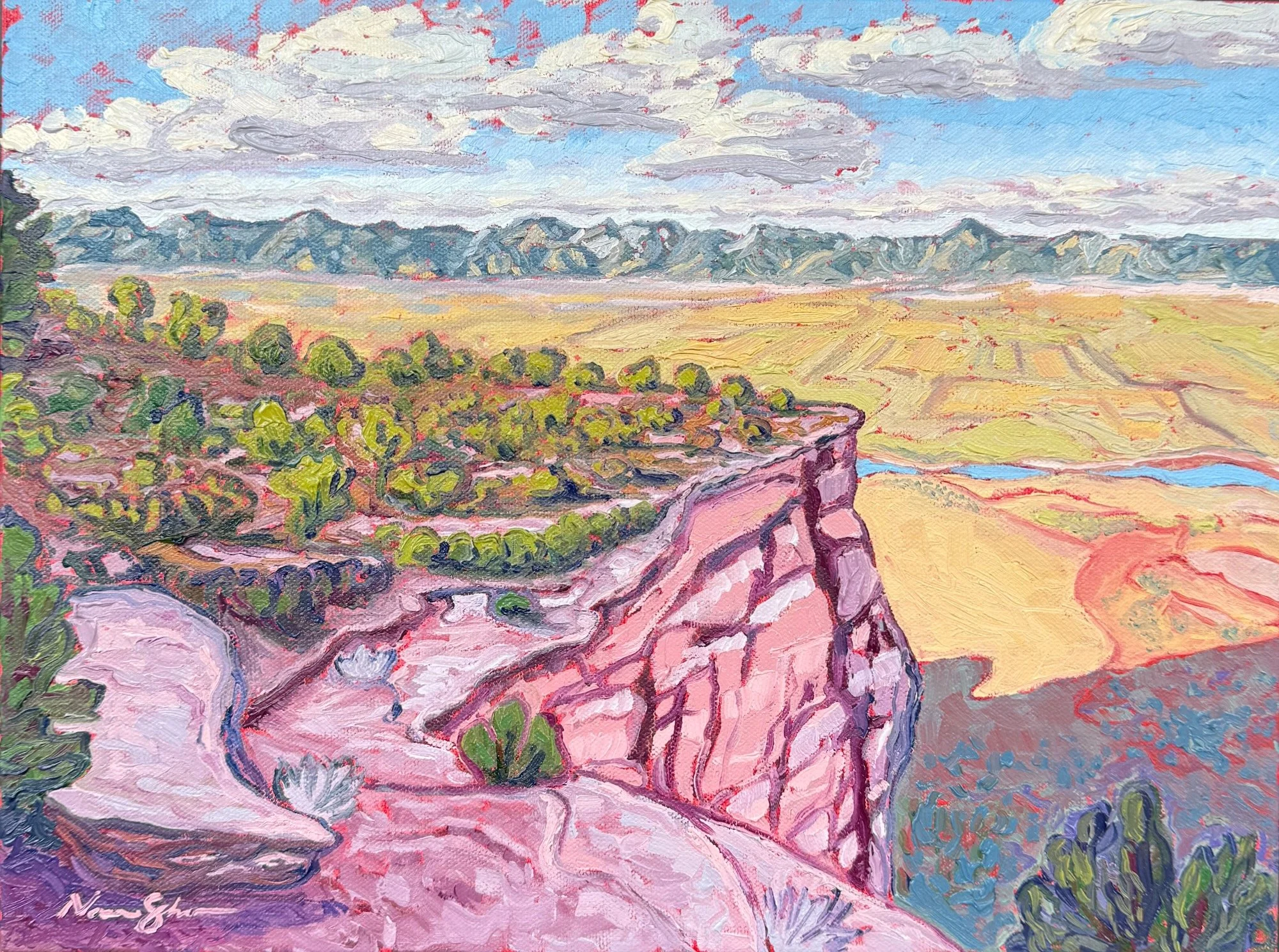 "Above Grand Valley" 16 x 12, Oil on Canvas $950 framed, $800 unframed