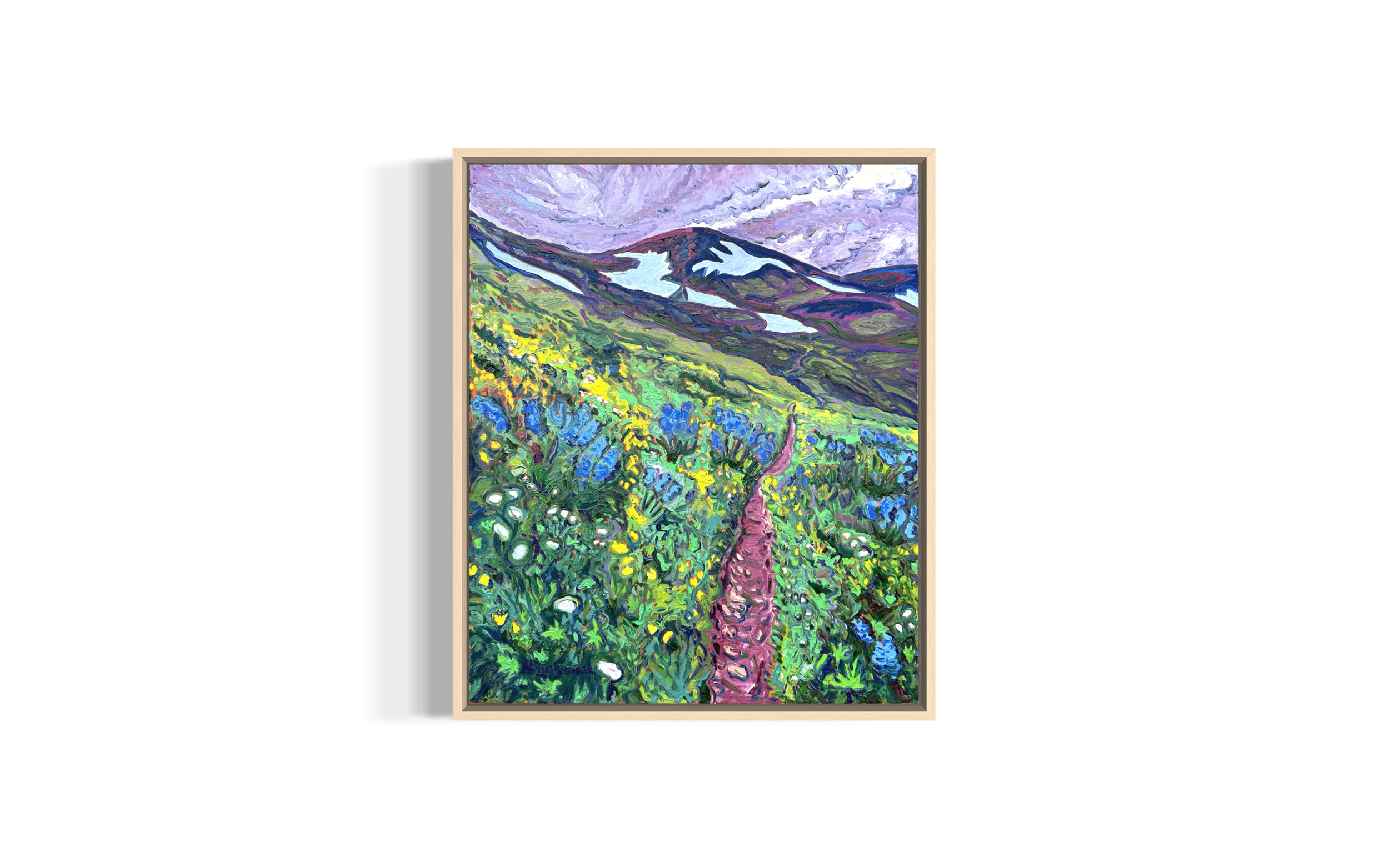 Grace Ridge Trail, Summer, 20 x 24, Oil on Canvas ($1,900 framed, $1,750 unframed)