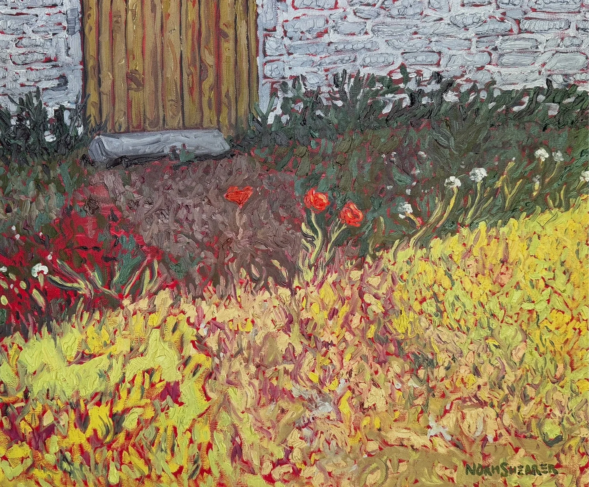 "Trois Coquelicots" 24 x 20, oil on canvas, $1,900 unframed