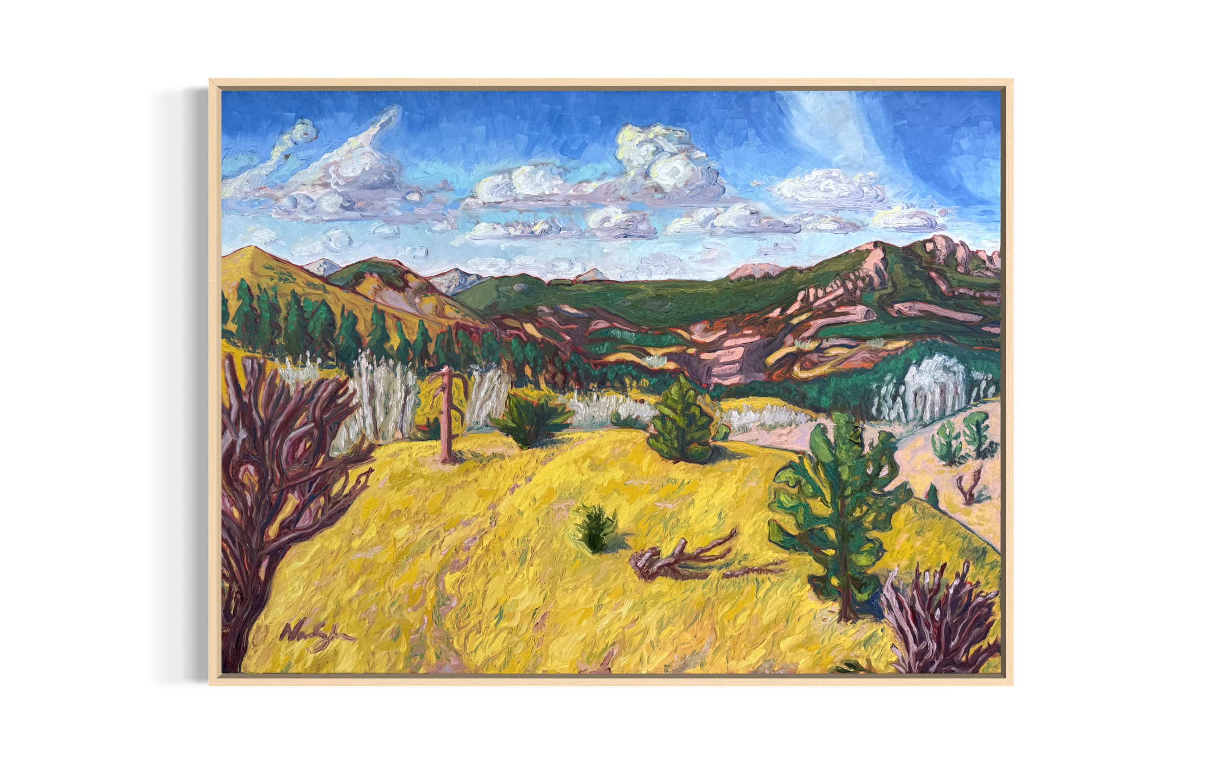 Trails Forged New, Spring, 40 x 30, Oil on Canvas ($4,500 framed, $4,200 unframed)