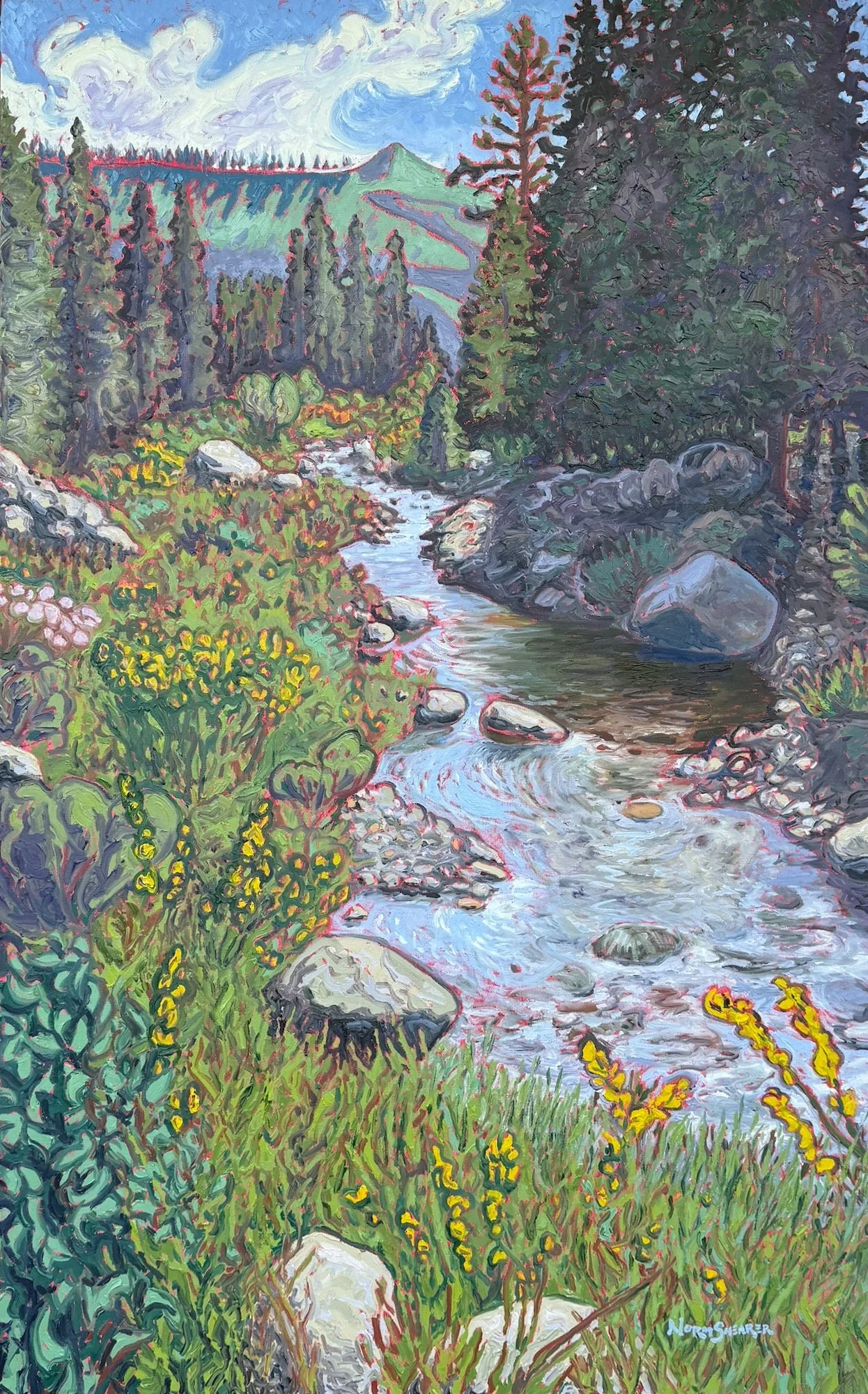 "Los Pinos Summer" 48 x 30, Oil on Canvas, Private Collection
