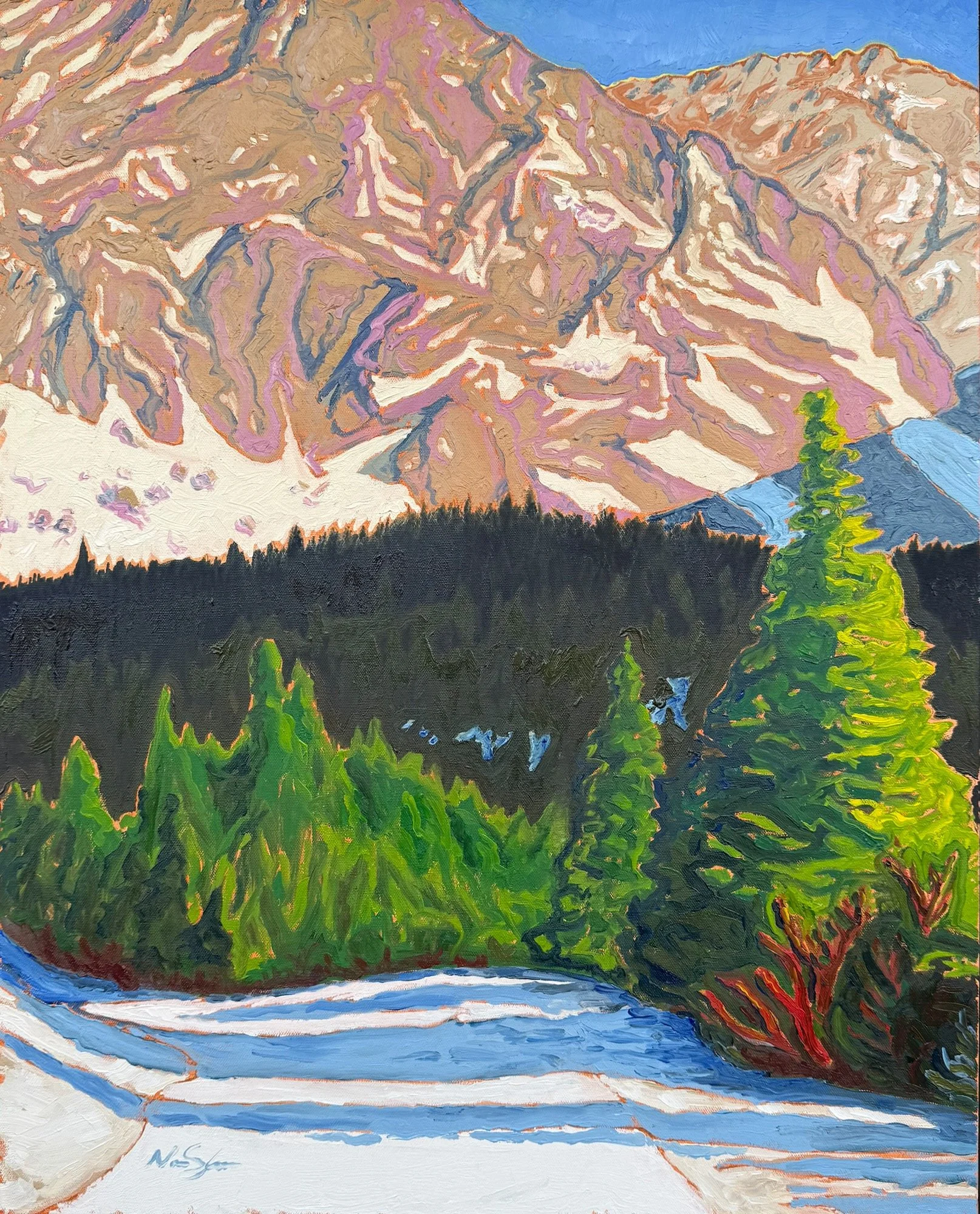 "A-Basin Approach" 24 x 30, Oil on Canvas, Private Collection
