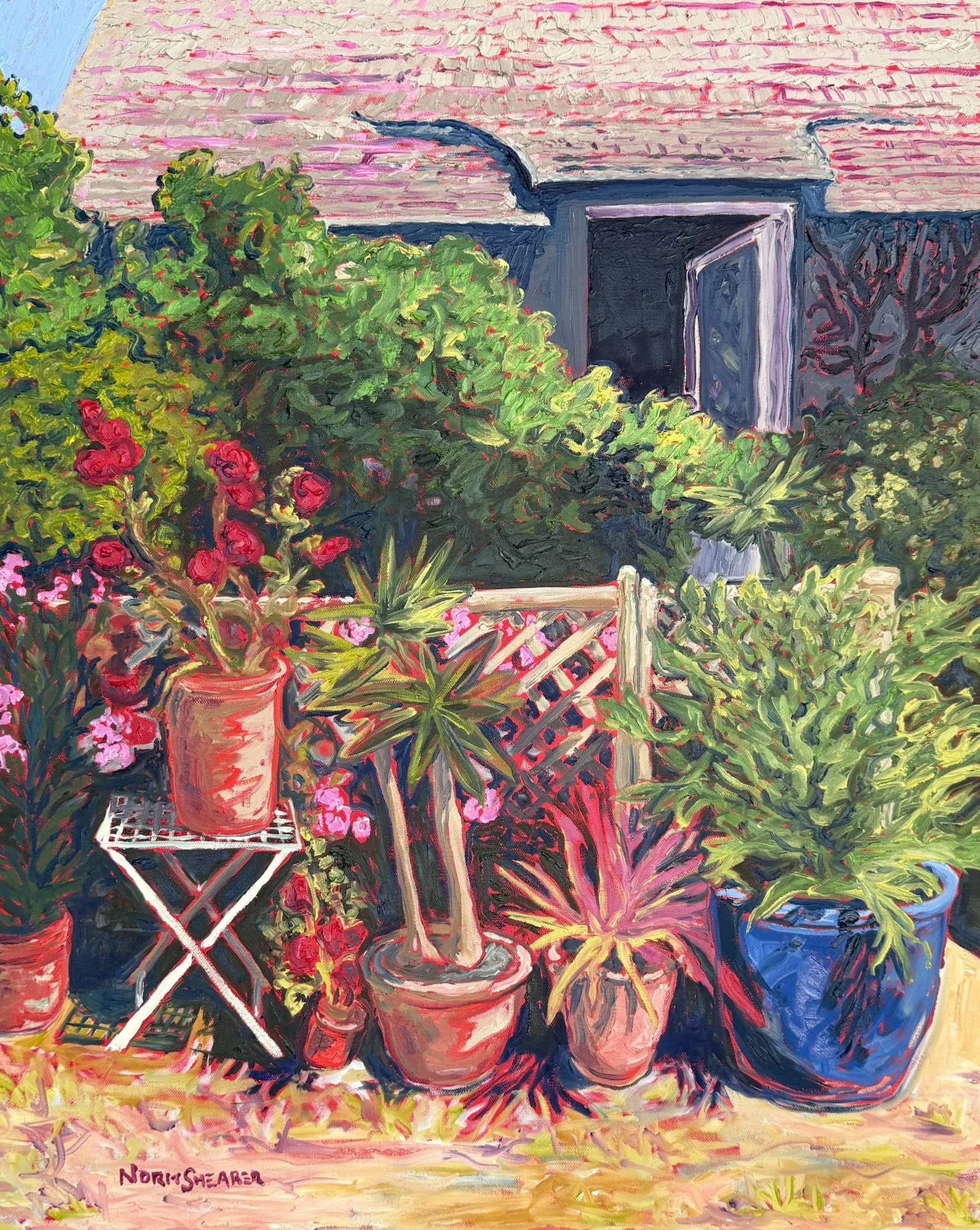 "Ville Bague Garden House" 30 x 24, oil on canvas, $2,900 unframed