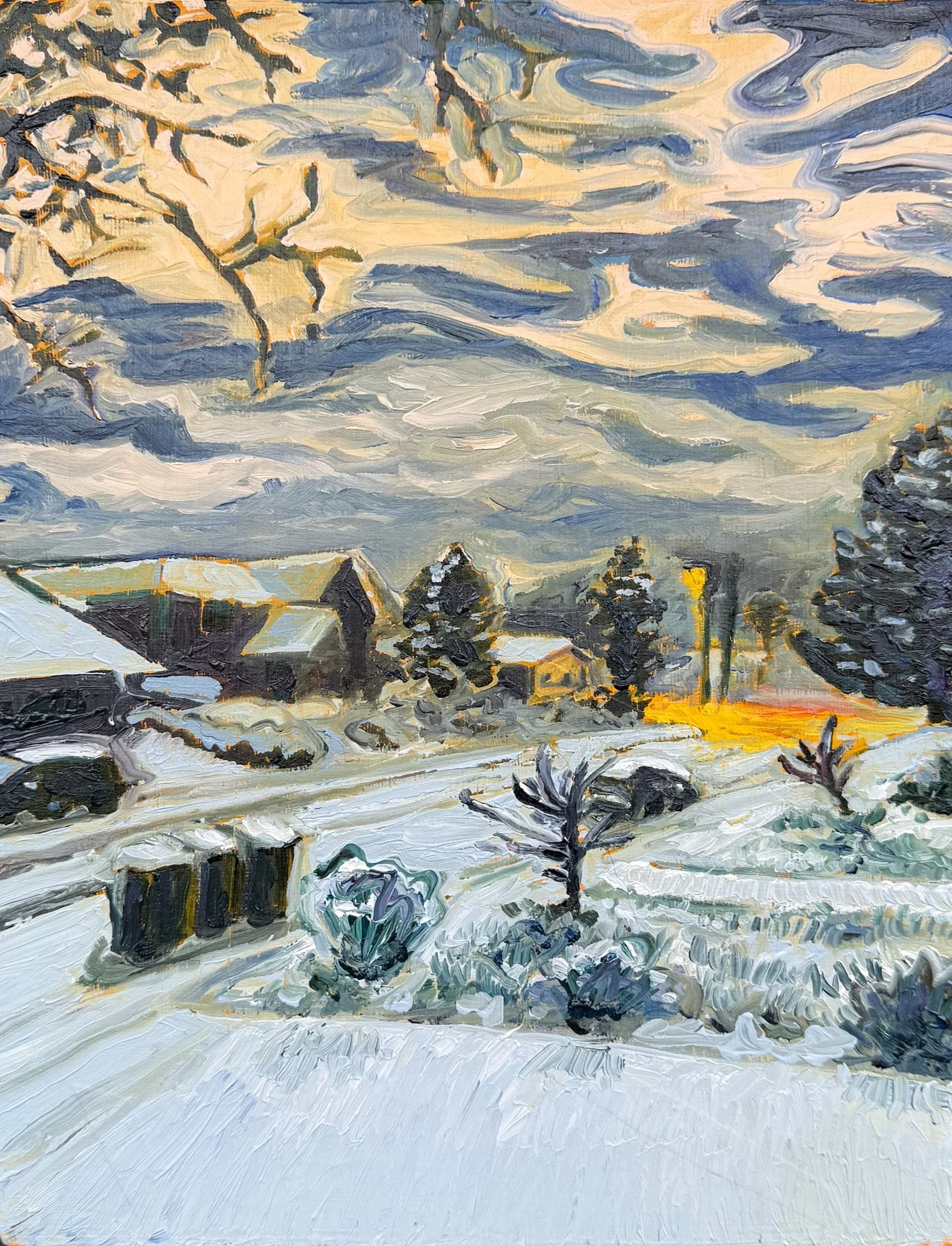 "Midnight Snow" 11 x 14, oil on canvas, $350 unframed