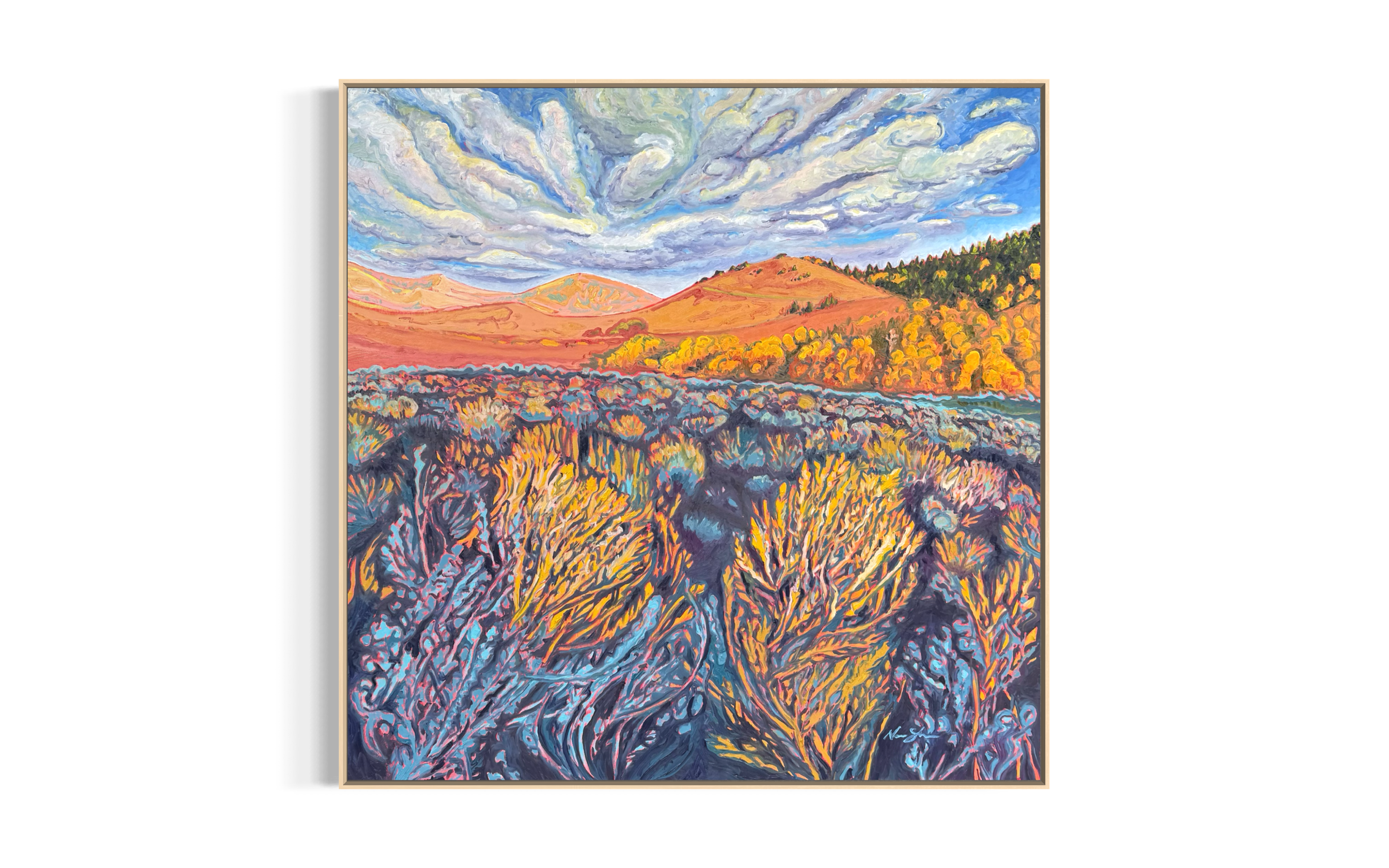 🔴 SOLD — Brush Creek Dos, Fall, 48 x 48, oil on canvas