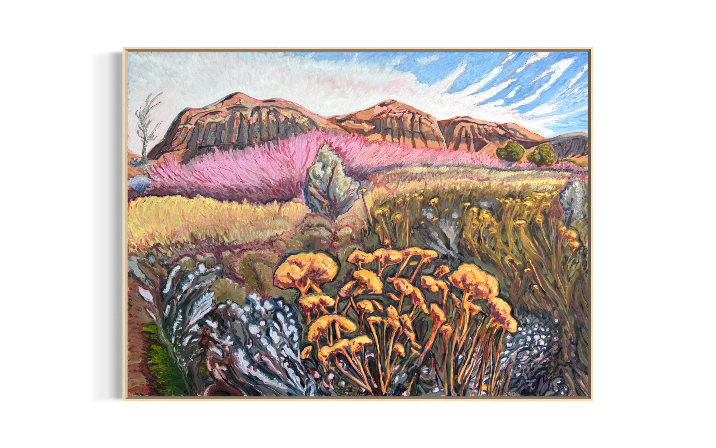 The Dogwoods of Abiquiu, Winter, 40.1 x 30, Oil on Canvas ($3,900 framed, $3,600 unframed)