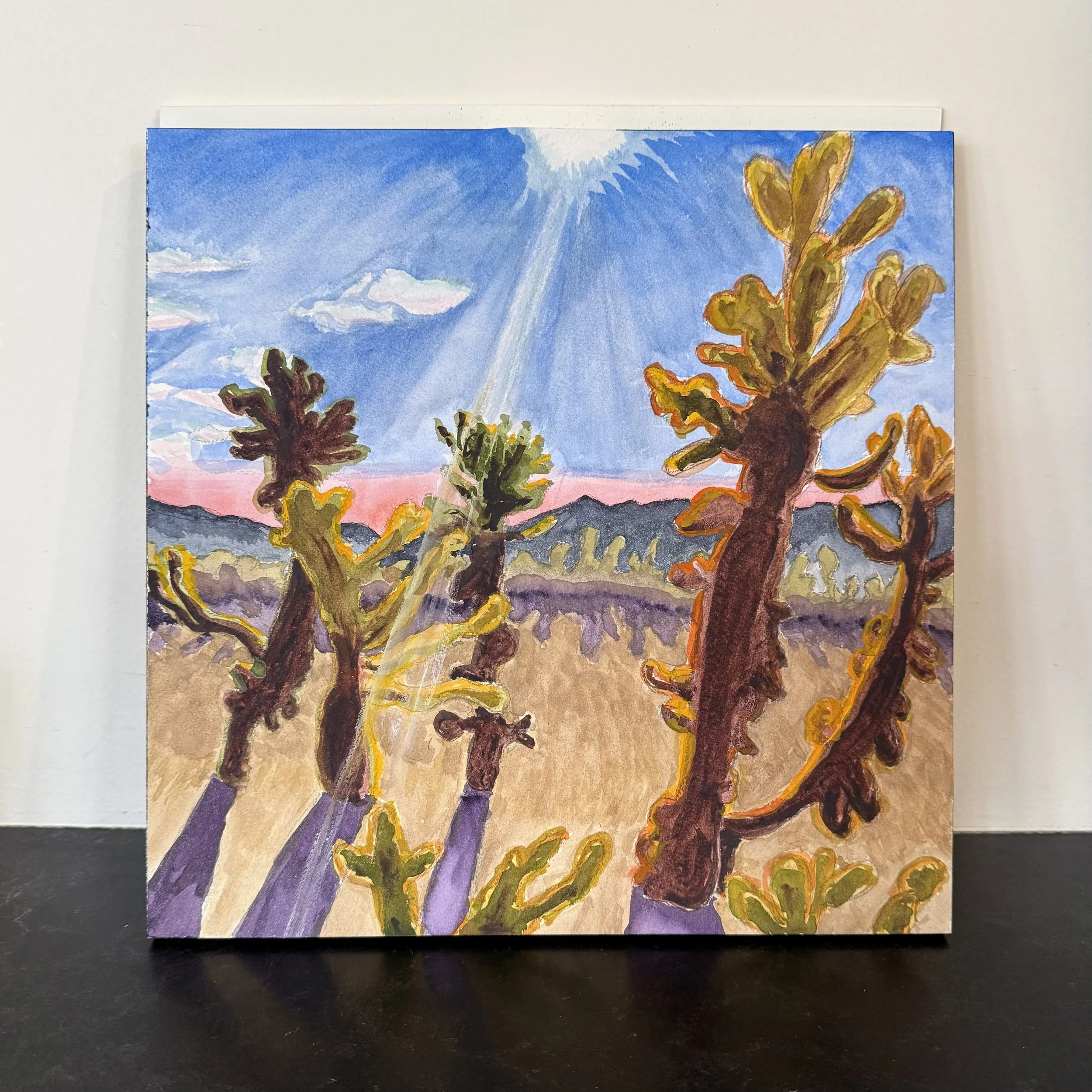 SOLD Joshua Tree, Watercolor, 12 x 12, $400 unframed, 