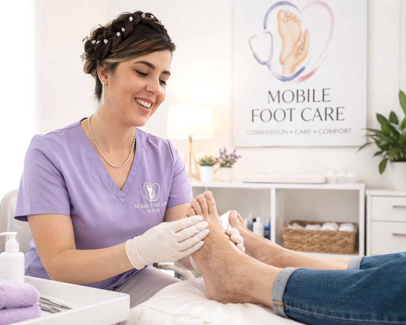 Mobile foot care service areas in Orlando, FL