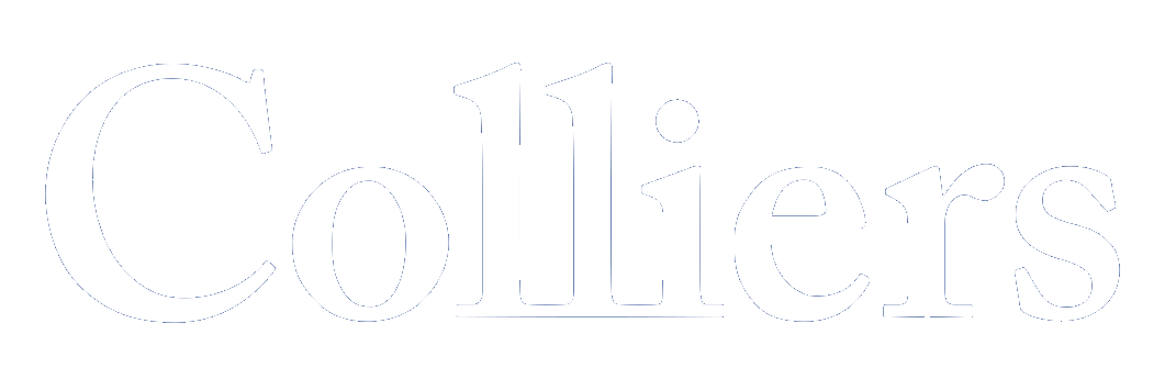 The word 'Colliers' written in white text on a black background.