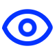 Blue eye icon with a circular design
