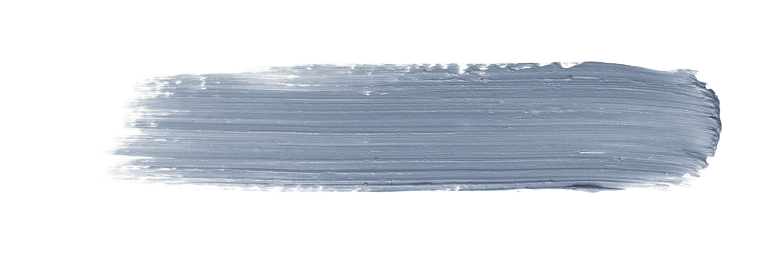 A brush stroke of light gray paint on a black background