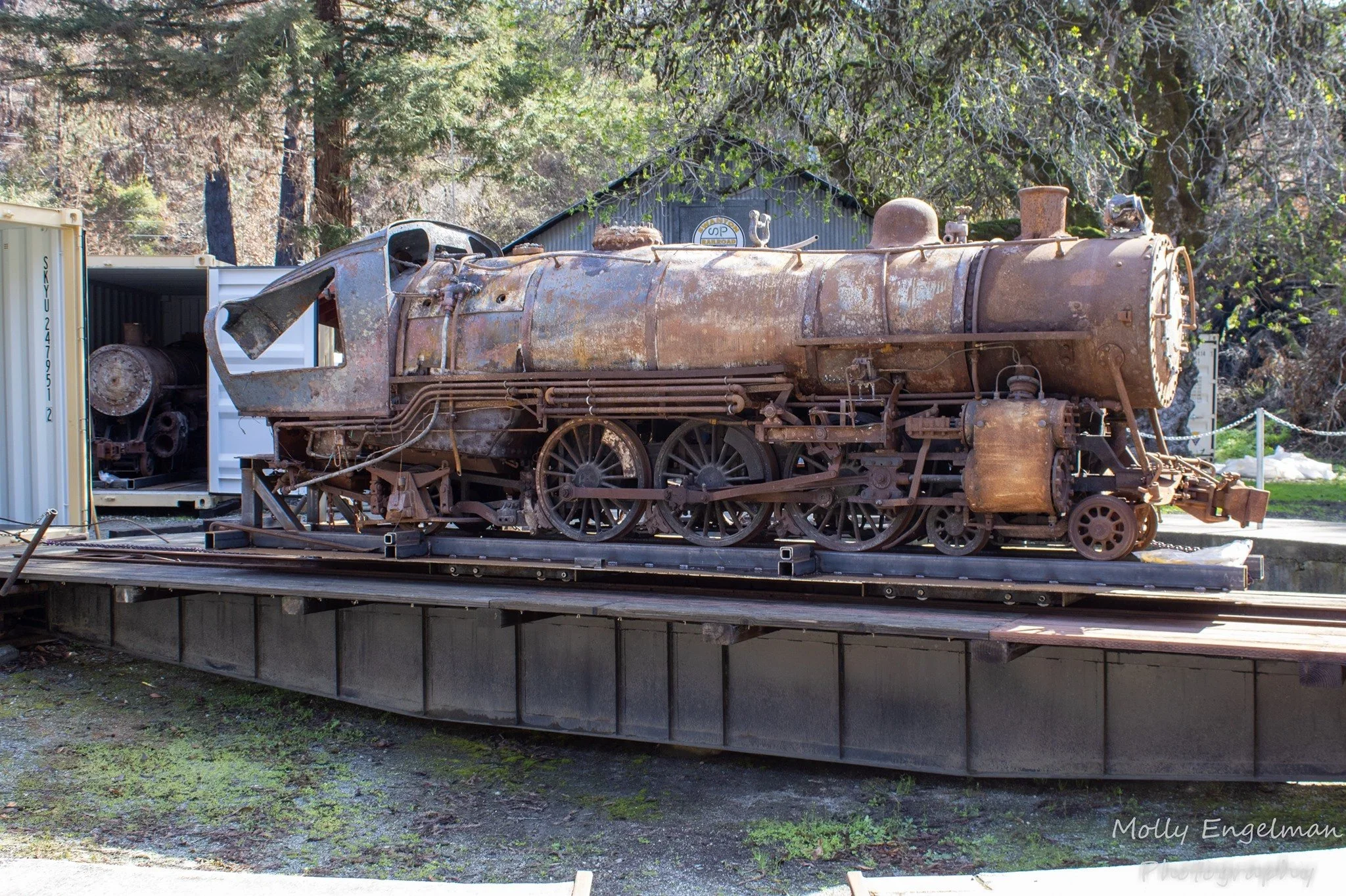 1914
No. 1914
4-6-2 Pacific type steam locomotive
(Photo circa 2021, six months after CZU Lightning Complex Fire at Swanton Pacific Railroad)