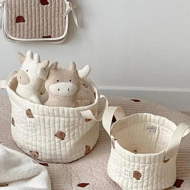 Cotton Embroidery Storage Basket
