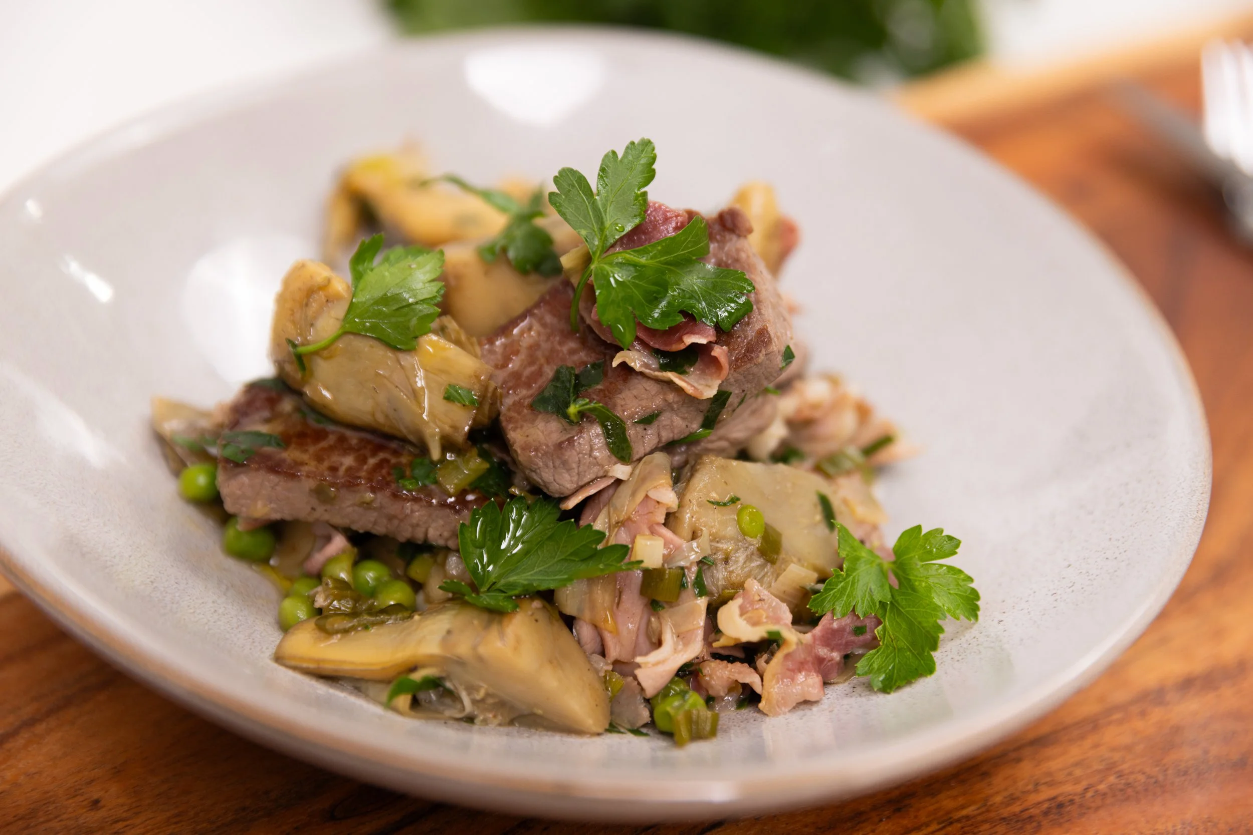 Farm 88 Lamb Backstraps with Artichokes and Capers