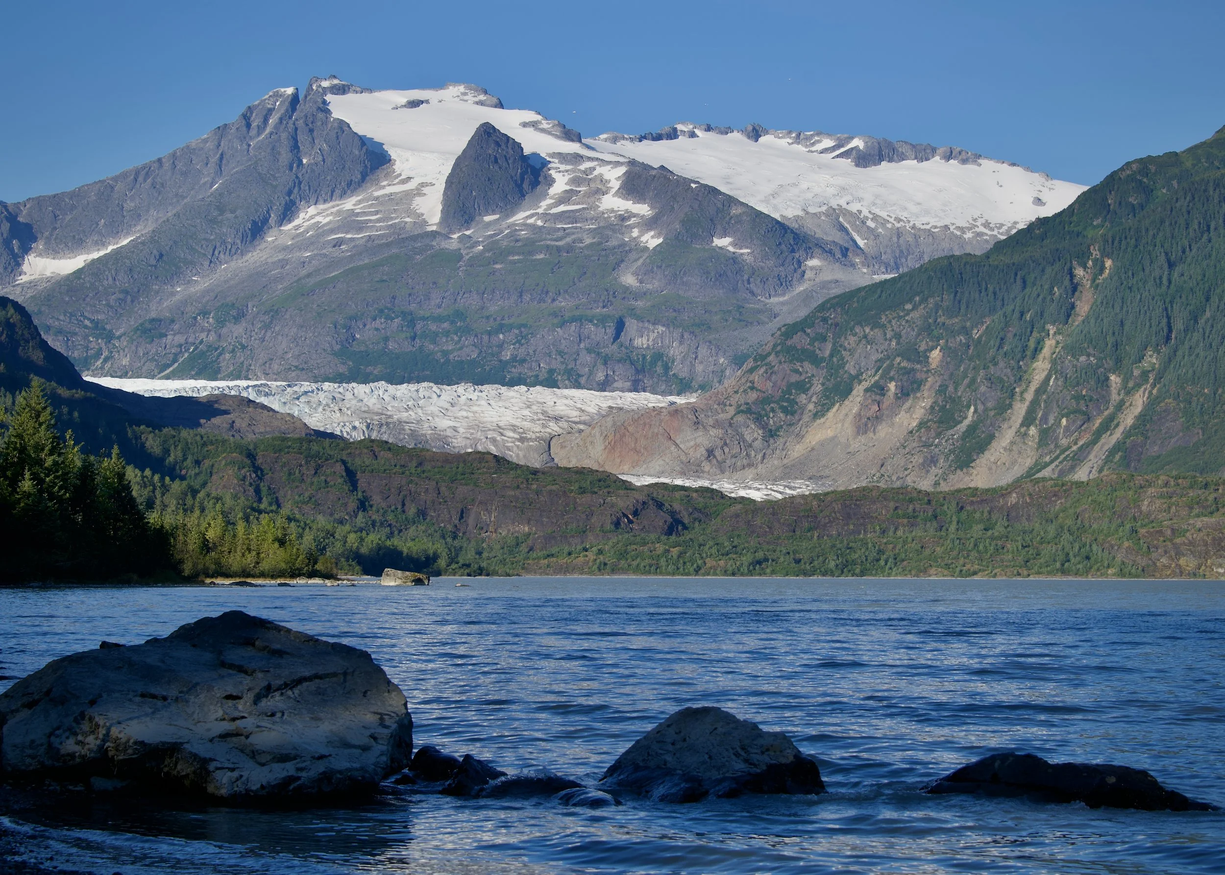Mendenhall Glacier above Mendenhall Lake