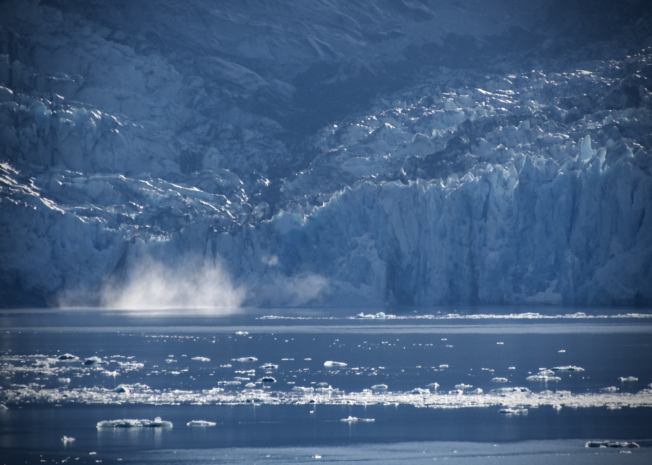 Ice calving off of Dawes Glacier