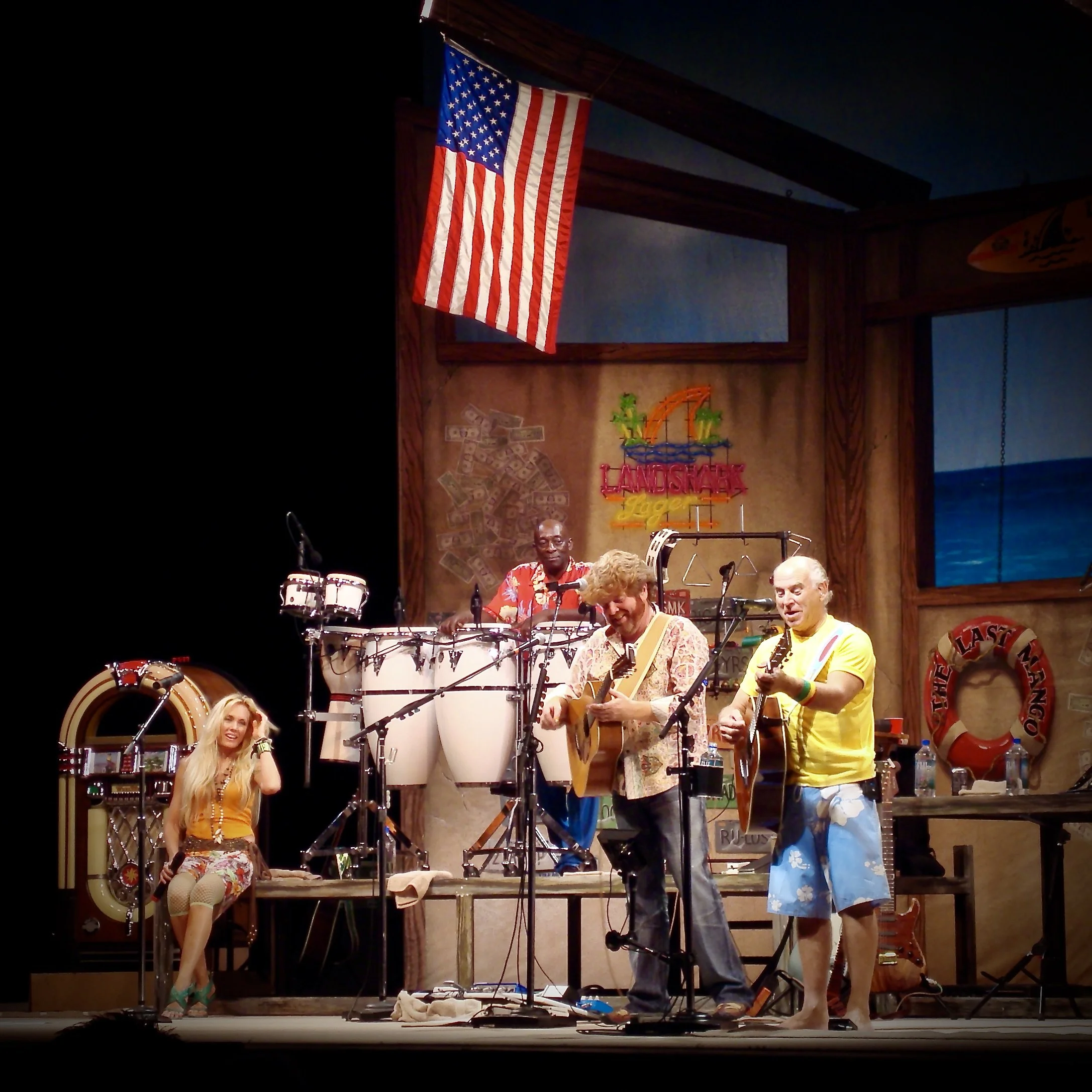 Tina Gullickson, Ralph MacDonald, Mac McAnally, Jimmy Buffett, Tampa, 2007