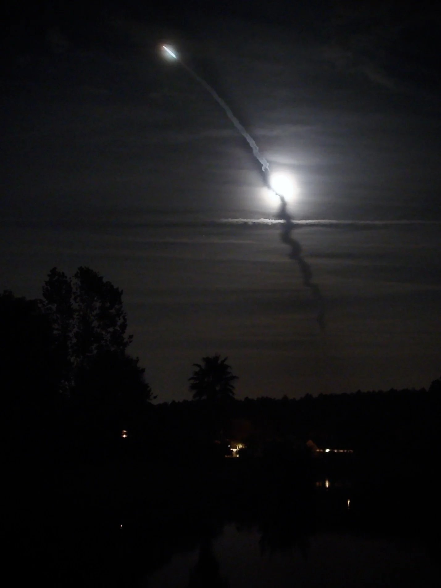 Space Shuttle Endeavour transiting the moon, 2008