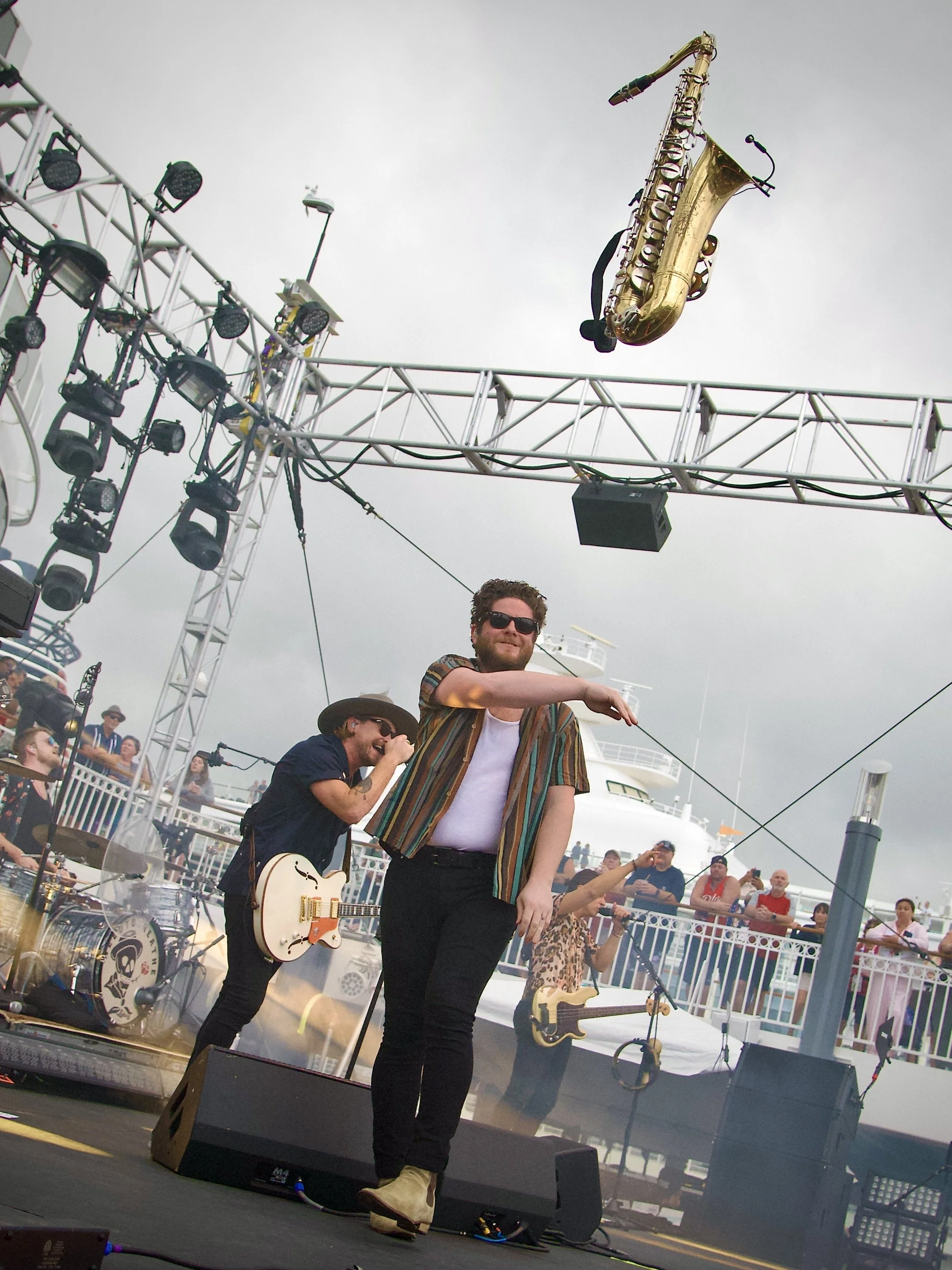 Josh Lovelace (NEEDTOBREATHE) and his saxophone, Rock Boat XXII