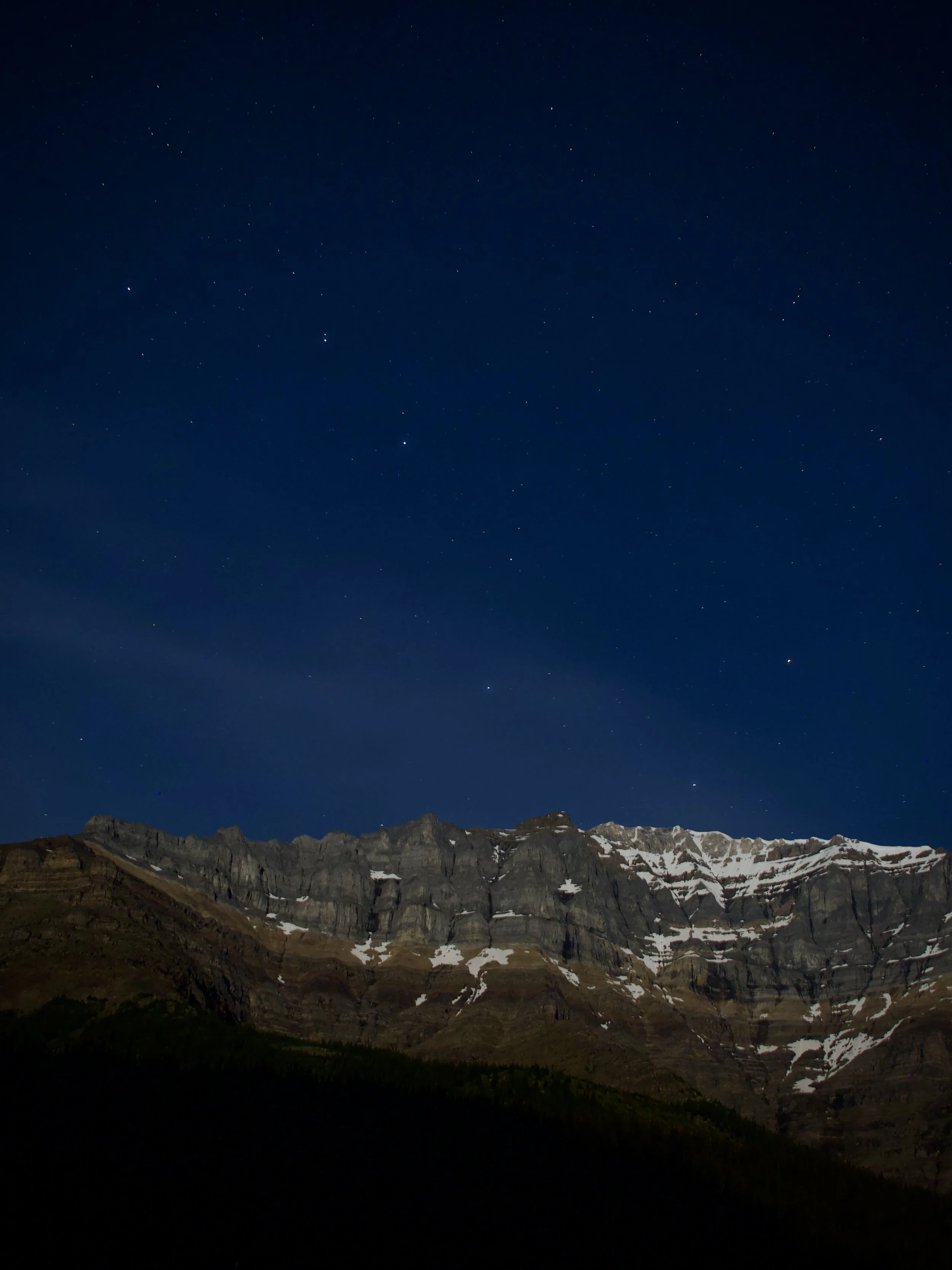 Big Dipper setting over Mt Temple, Banff