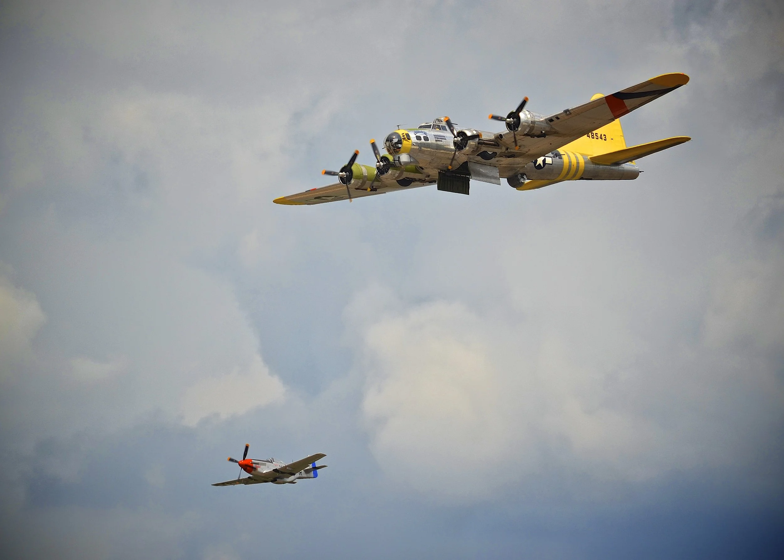 B-17 "Chuckie" and P-51D "Rebel"
