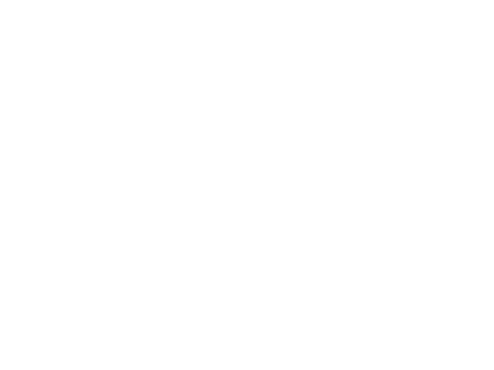 White line drawing of a stylized shrimp with two leaves on a black background.