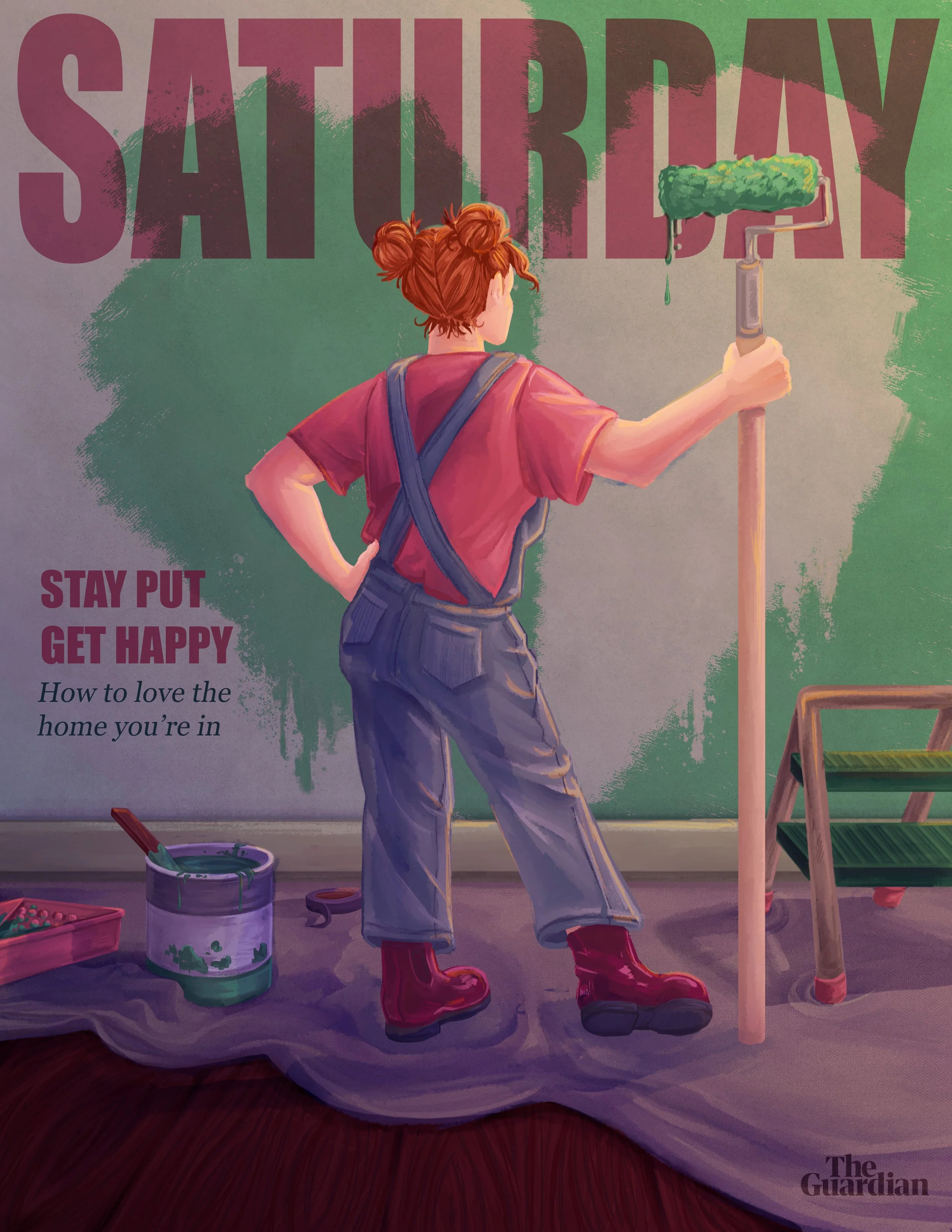 Stay put, Get Happy--

Hypothetical illustration for The Guardian, about learning to love the home you're in.