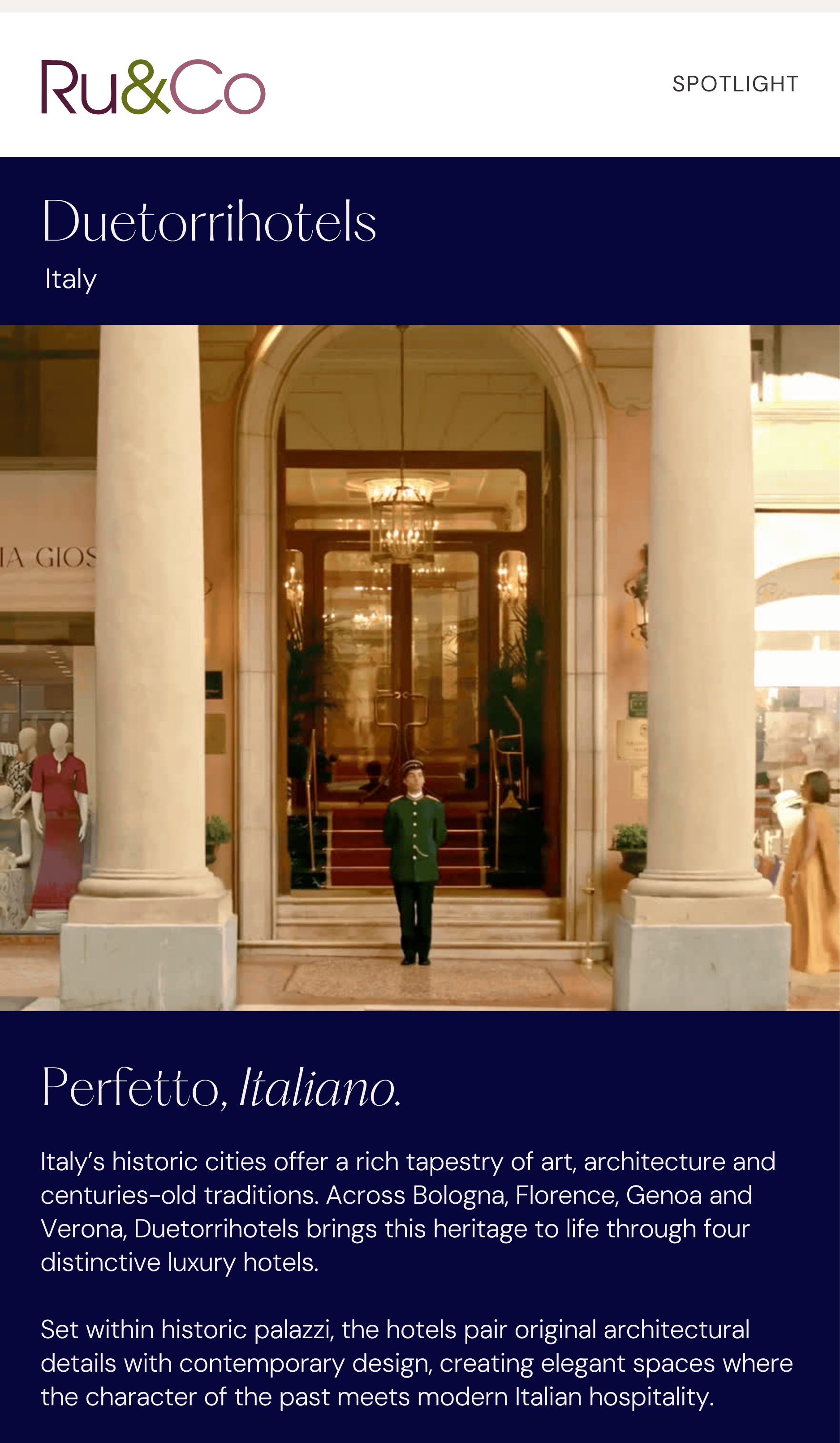 Perfetto, Italiano.