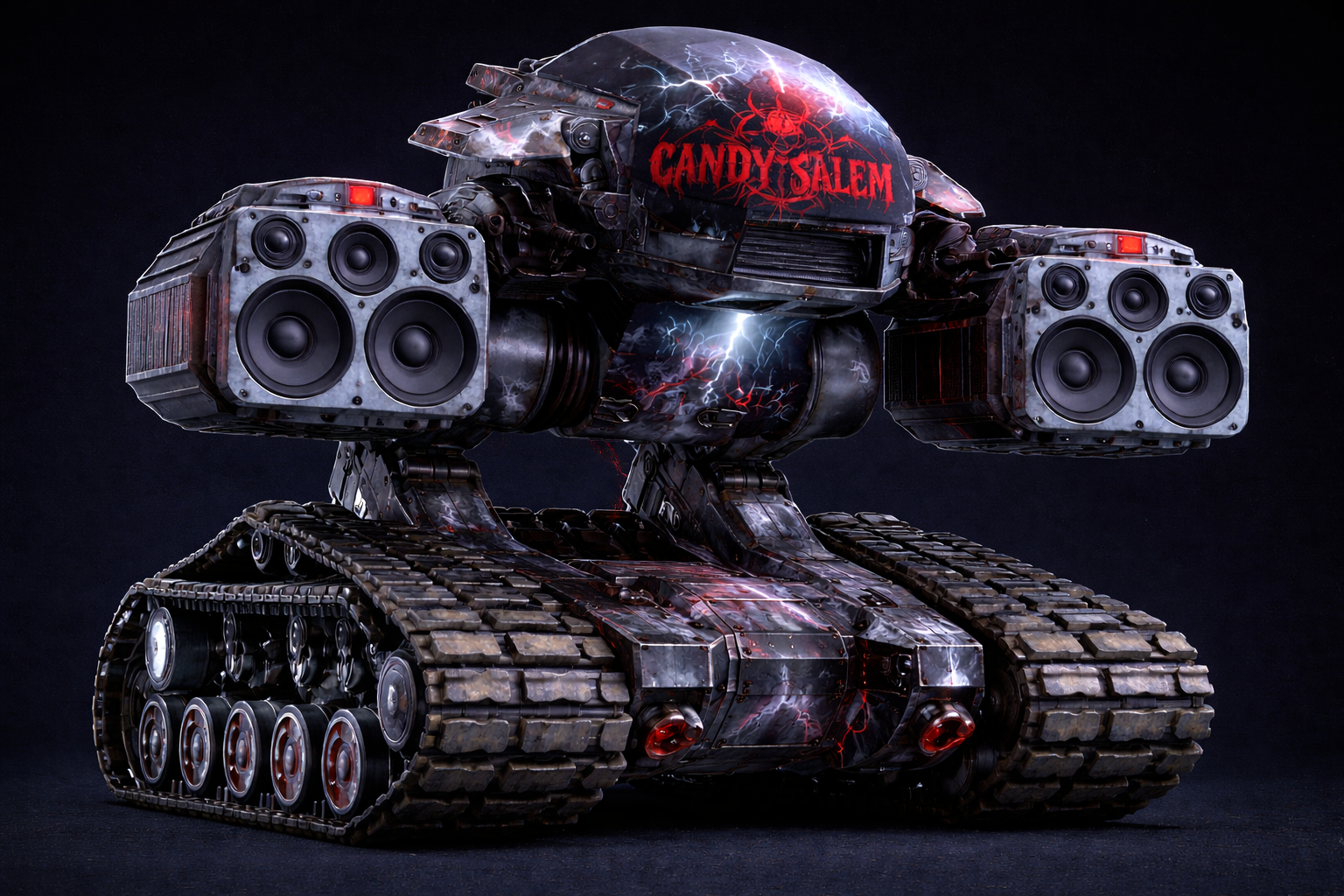 Candy Salem battle mech in flames.png