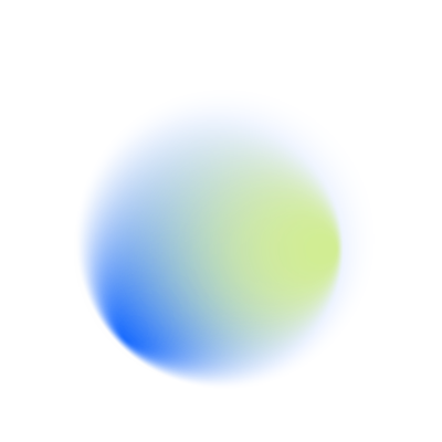A digitally rendered sphere with a gradient of green, blue, and white colors, resembling a globe or planet.