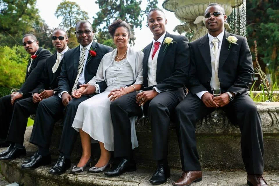 Professor Grafton Whyte with his wife and family