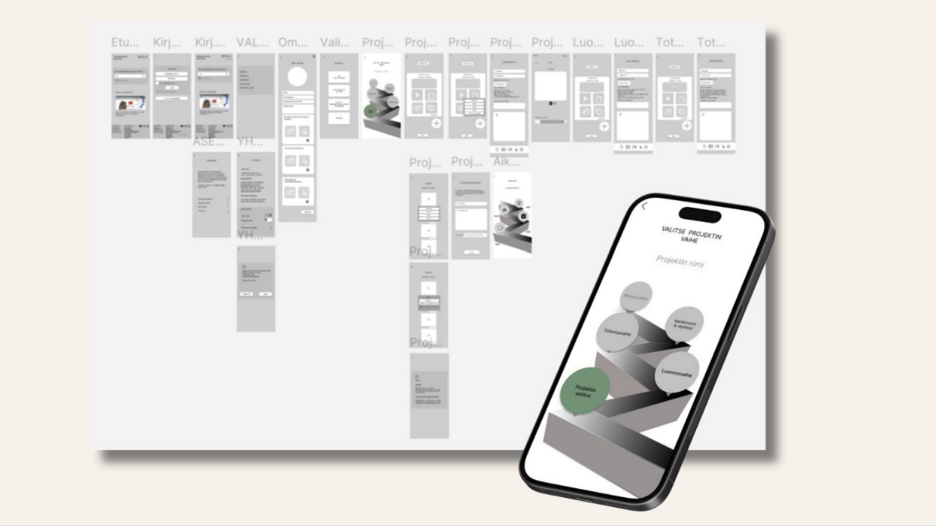 Mockup webapplikaatio Memoriaalipalvelun mallinnuksesta