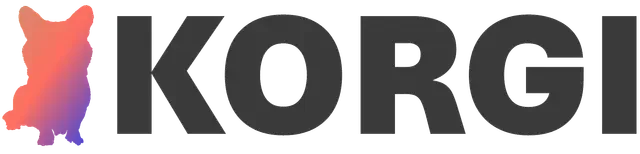 The logo of KORC with a colorful map icon and bold black text.