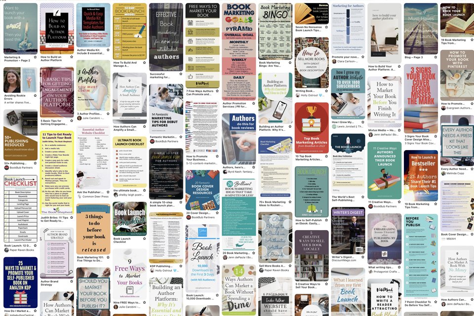 Search Pinterest for Book Marketing Ideas