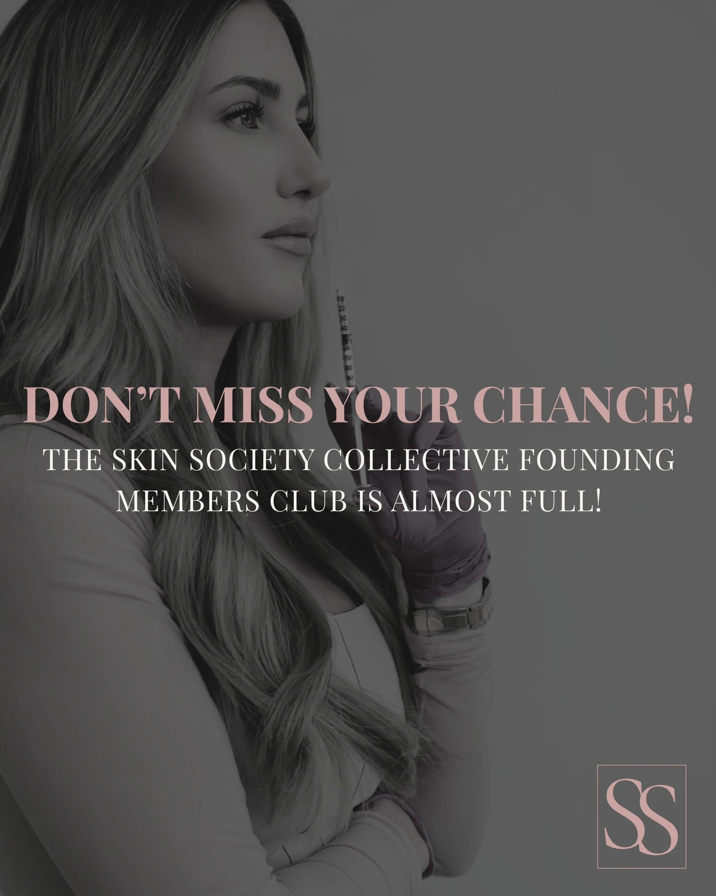 Last chance to become a Skin Society Collective Founding Member!

To secure your spot, all you need to do is book your appointment by Friday, July 17.

As a Founding Member, you&rsquo;ll receive:
♡ 20% off one select service
♡ Exclusive Skin Society 