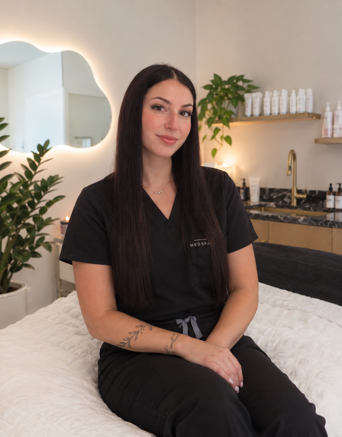 Casey Roberts, Licensed Esthetician at Skin Society Medspa in Latham NY, specializing in custom facials, peels, and skin barrier repair.