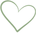 A dark green outline of a heart shape on a transparent background for Tiny Feeding Co. in El Paso, TX where we provide lactation services, occupational therapy, therapeutic ultrasound, and virtual consultations, as well as professional mentorship.