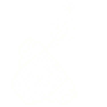 A drawing of a baby pacifier with a heart pattern, a flower on a stem, and leaves on a transparent background for Tiny Feeding Co. in El Paso, TX where they provide lactation services, occupational therapy and lactation services.
