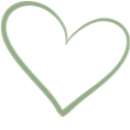 A dark green outline of a heart shape on a transparent background for Tiny Feeding Co. in El Paso, TX where we provide lactation services, occupational therapy, therapeutic ultrasound, and virtual consultations, as well as professional mentorship.