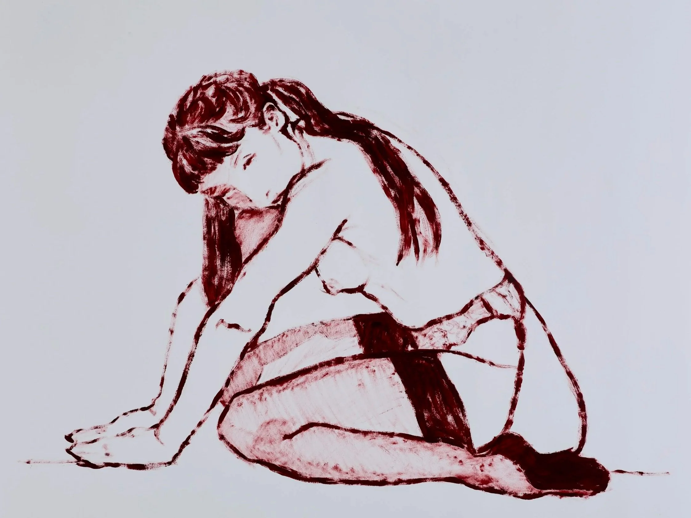 Pose 4, oil on paper, 145 x 118 cm, 2026