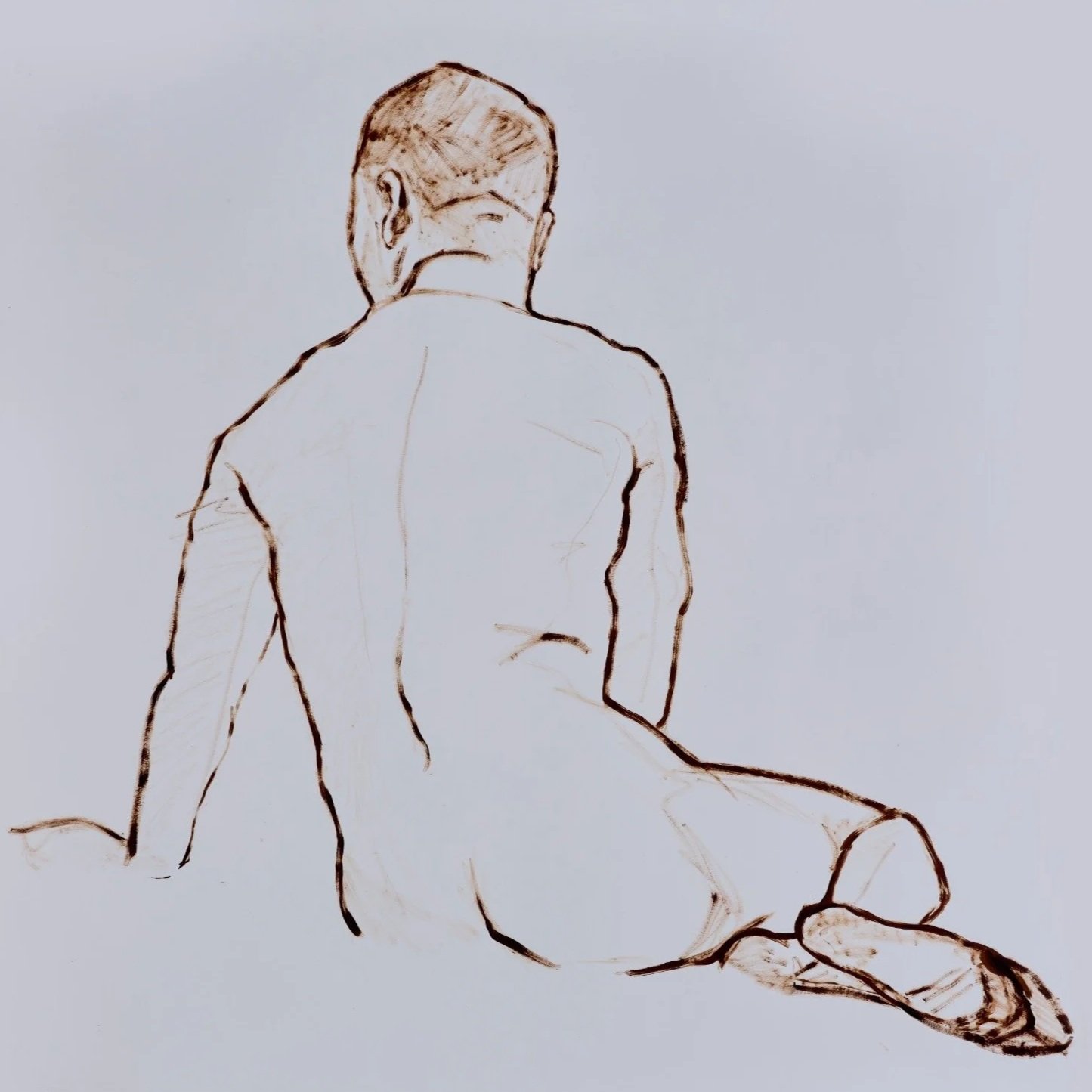 Disconnection II, oil on paper, 120 x 125 cm, 2023