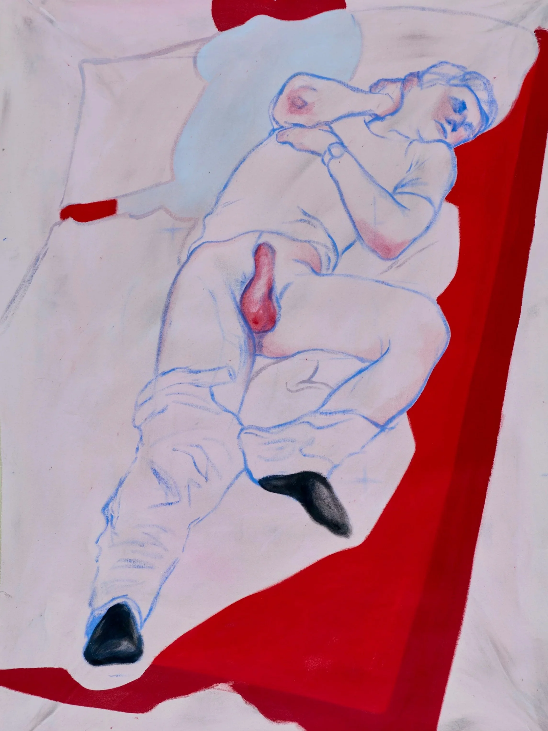 My Eyes Only, oil and acrylic on canvas, 147 x 93 cm, 2024