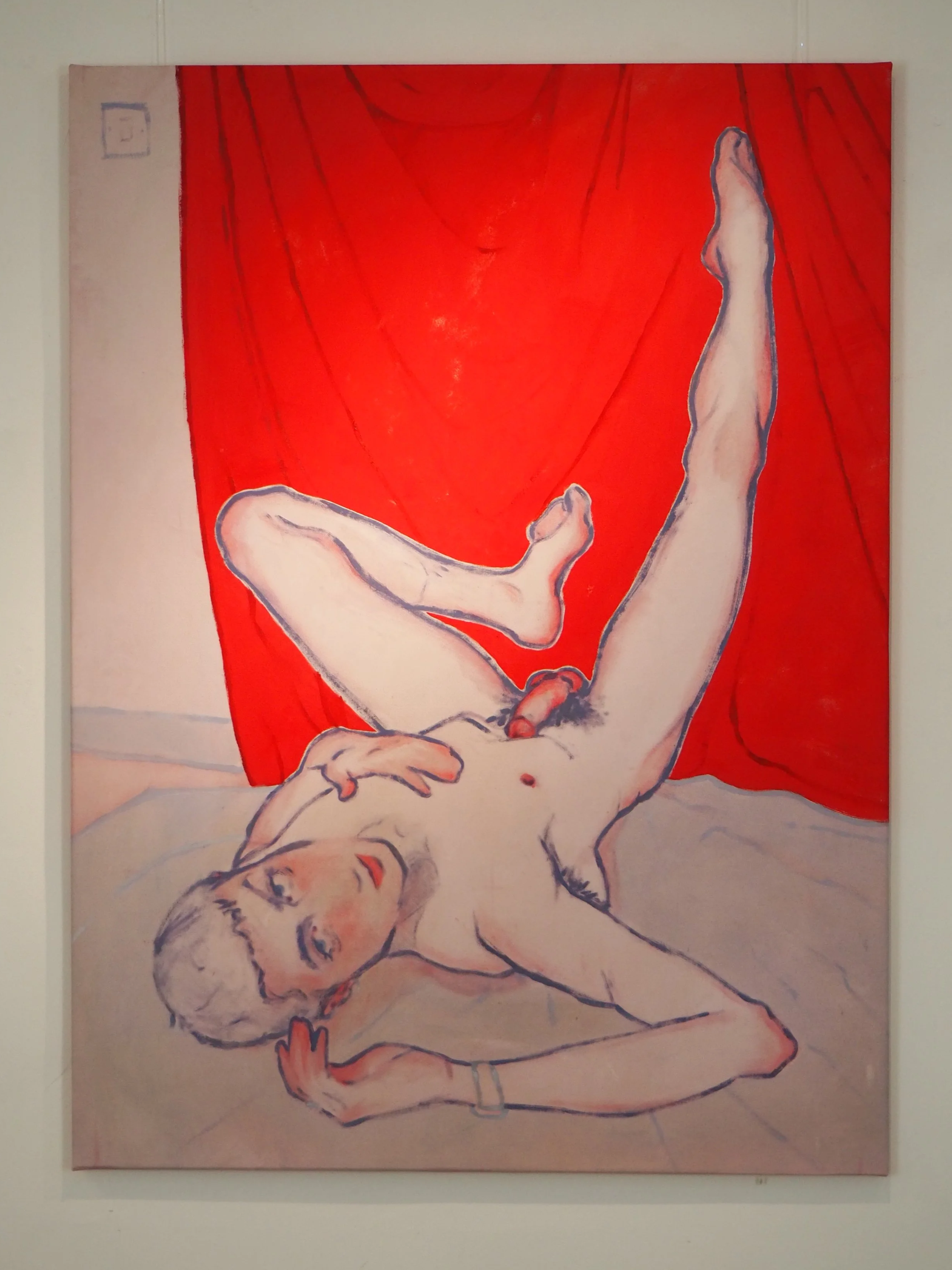 Interiorised, oil and acrylic on canvas, 147 x 93 cm, 2026