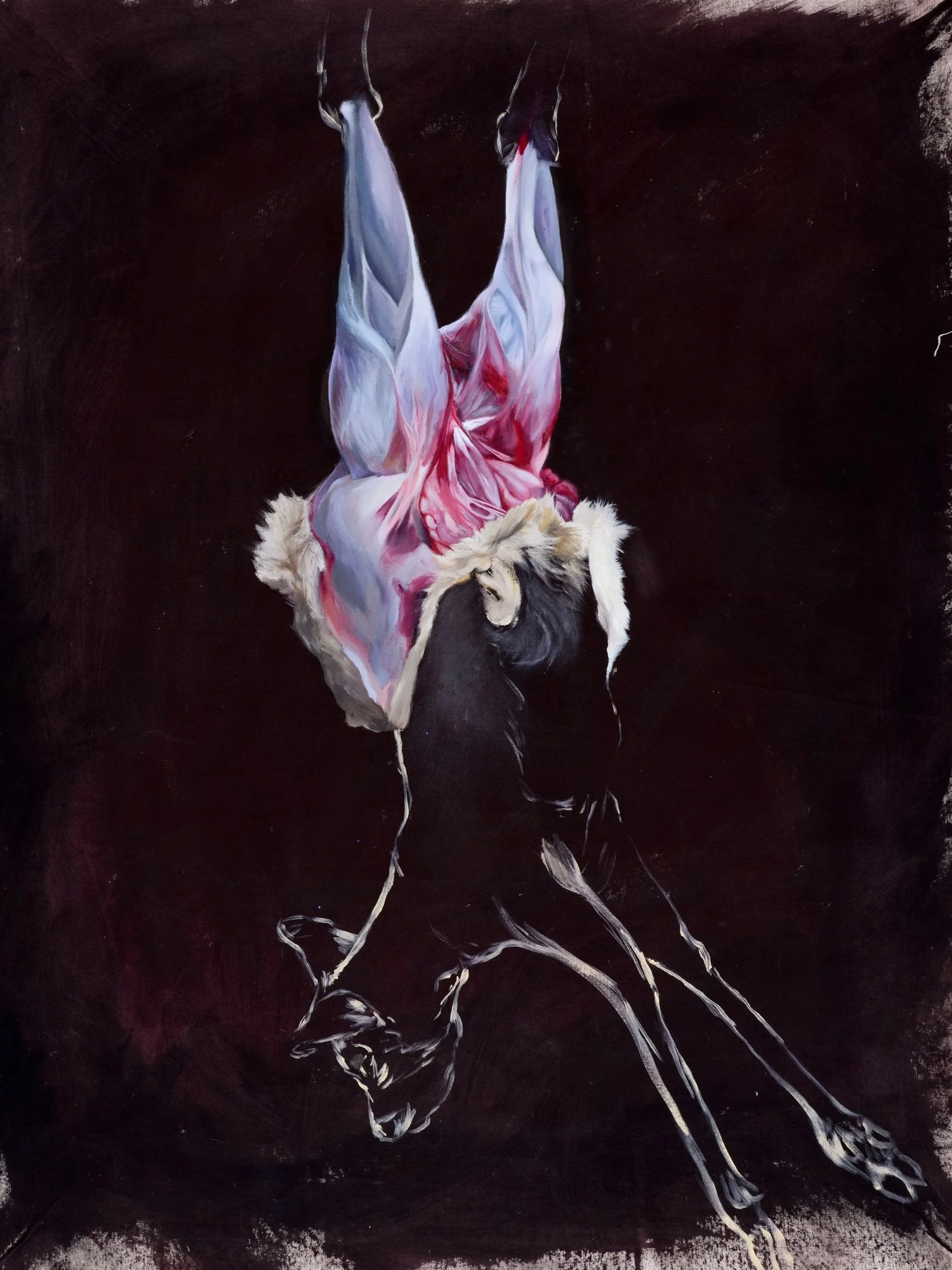 Burial II, oil and acrylic on canvas, 153 x 112 cm, 2026