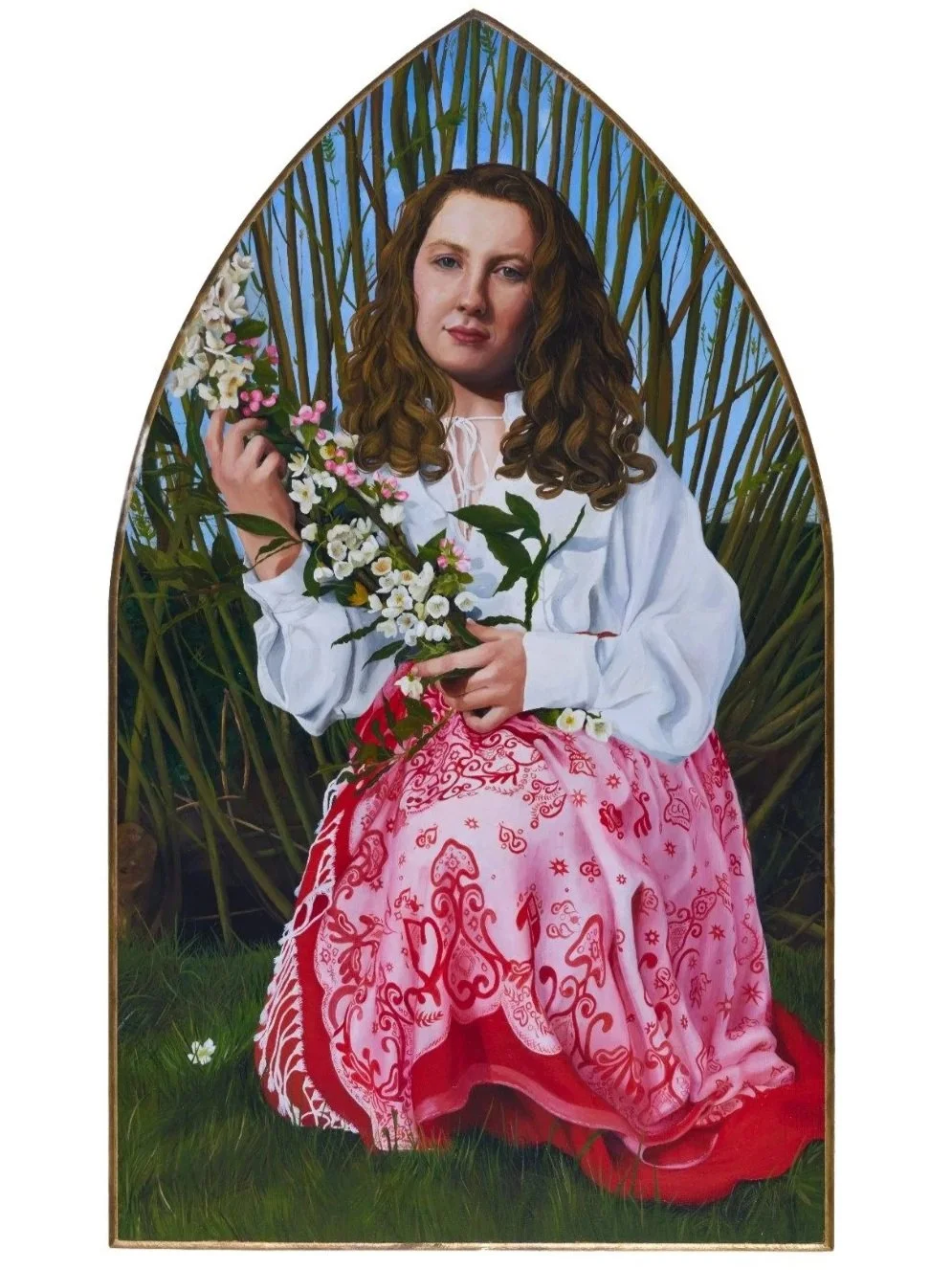 Custodian, oil on pine board, 95 X 56 cm, 2021