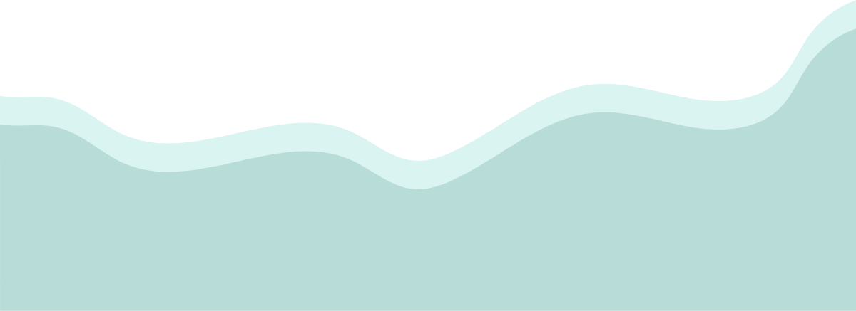 Abstract minimalist graphic with wavy lines in black and light blue colors.